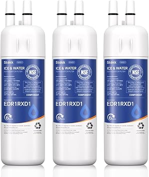 Stokk EDR1RXD1 Replacement Compatible with Everydrop Filter 1, EDR1RXD1B, Whirlpool W10295370A, P8RFWB2L, P4RFWB, P5WB2L, 46-9081, 46-9930, RW001 Refrigerator Water Filter, 3 Pack