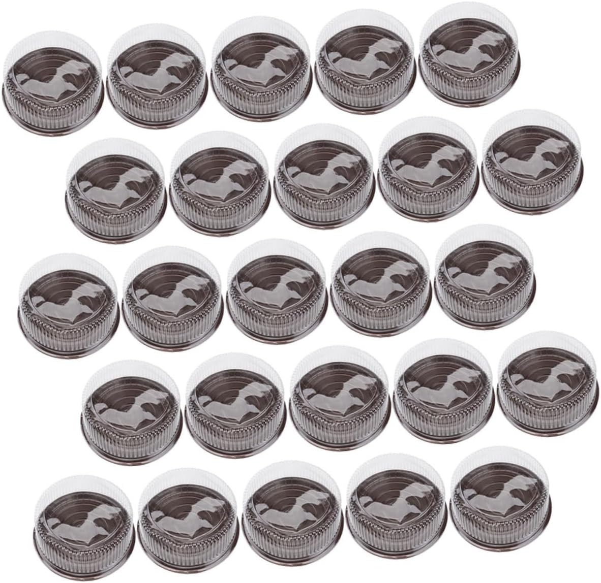 Ciieeo 25pcs Clear Lid Round Cake Carrier Boxes Plastic Round Cake Containers for Display for Weddings Parties and Festivals