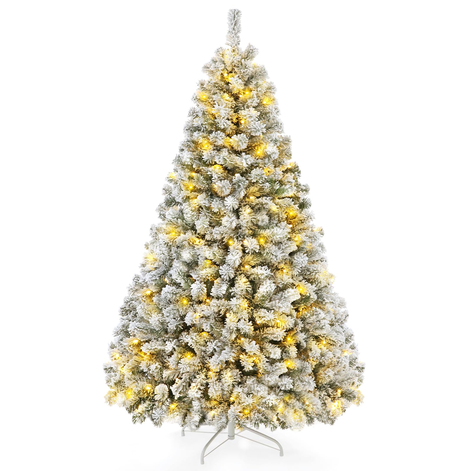 Amazon.com: Himimi 6 FT Snow Flocked Christmas Tree with Lights