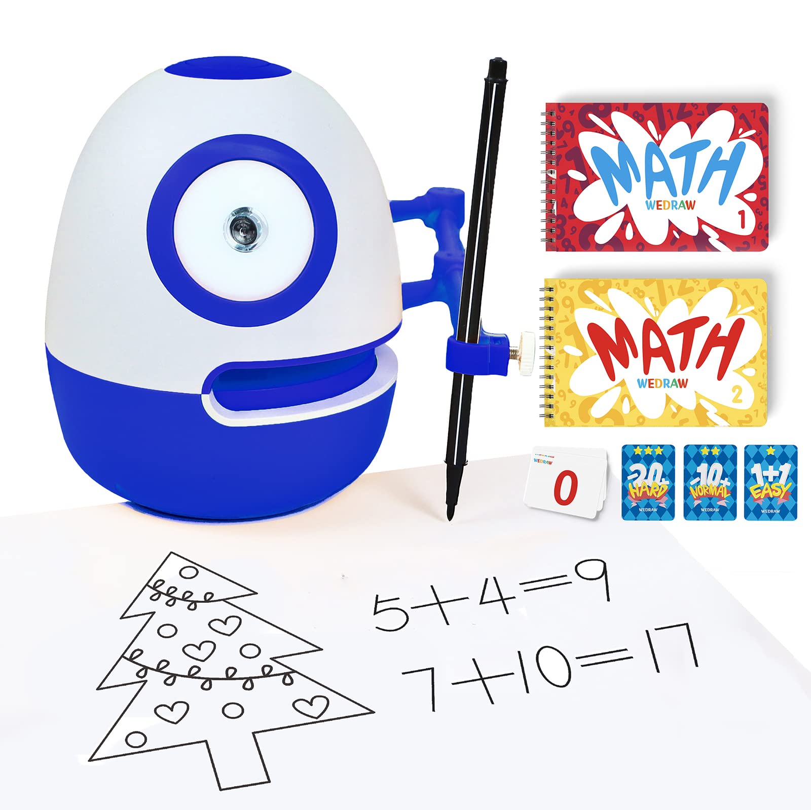 WEDRAW Learning Educational Math Game Robot Toys for 3 4 5 6 7 8 Year Old Kids,Interactive Drawing M
