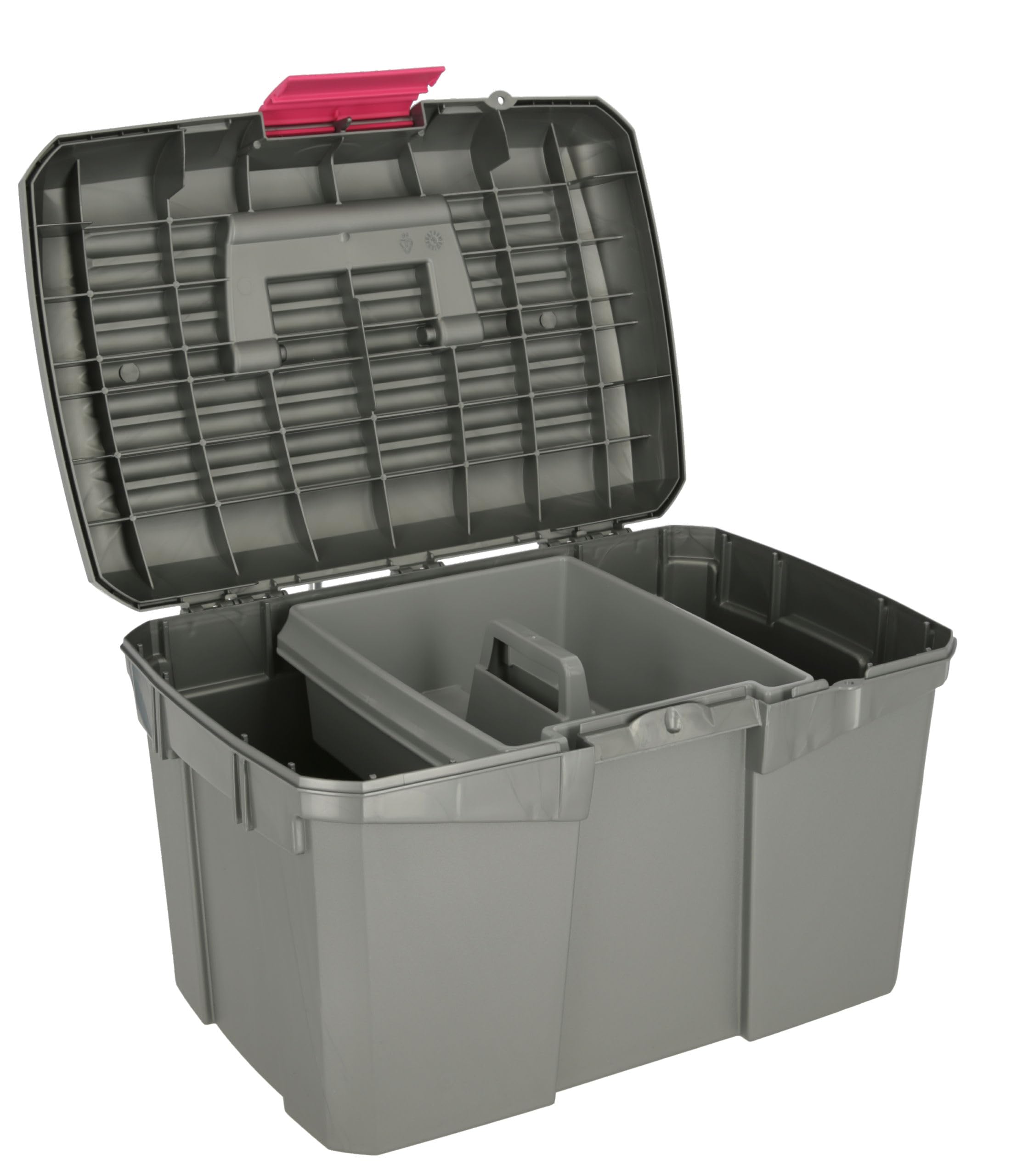 Covalliero Caja limpieza Siena gris/rosa con inserto extraíble