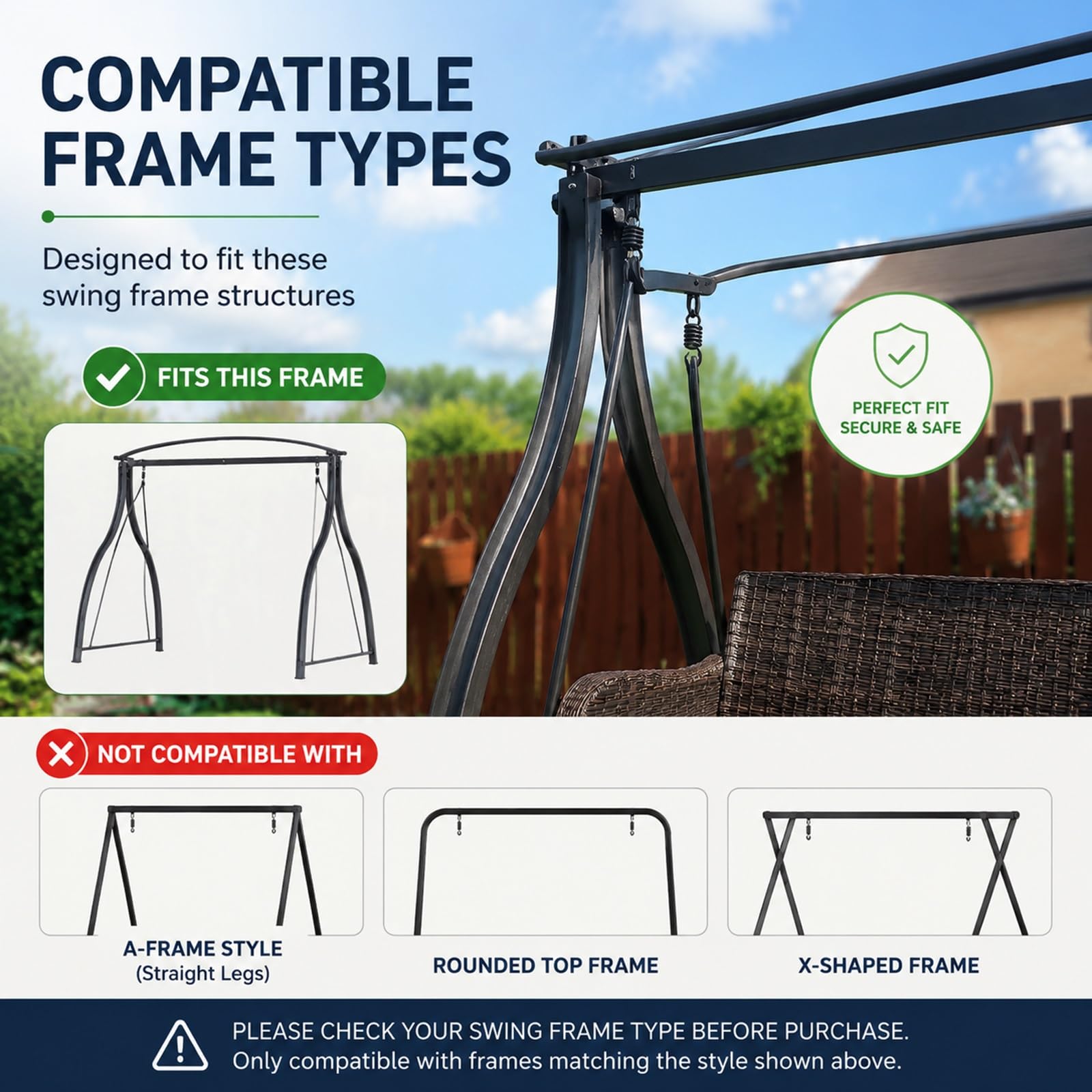 Copertura Dondolo 3 Posti Tettuccio Ricambio Impermeabile da Giardino | Tessuto poliestere 600D 250g/m², resistente ai raggi solari, facile da pulire, per prato e giardino(Red,198*125*21*16cm)