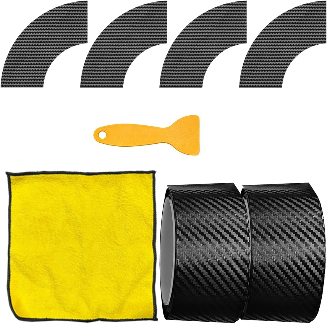 9.8Ft Car Sunroof Seal Strip, Self-Adhesive Water-Resistant Carbon Fiber Weather Stripping, Leak-Proof Auto Roof Window Edge Trim Protection Accessories for Cars, Trucks, SUVs(3M-9.8Ft)