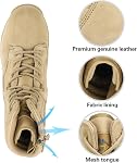 NORTIV 8 Men's Military Tactical Combat Boots Motorcycle Hiking Side Zip Work Boots RESPONSE