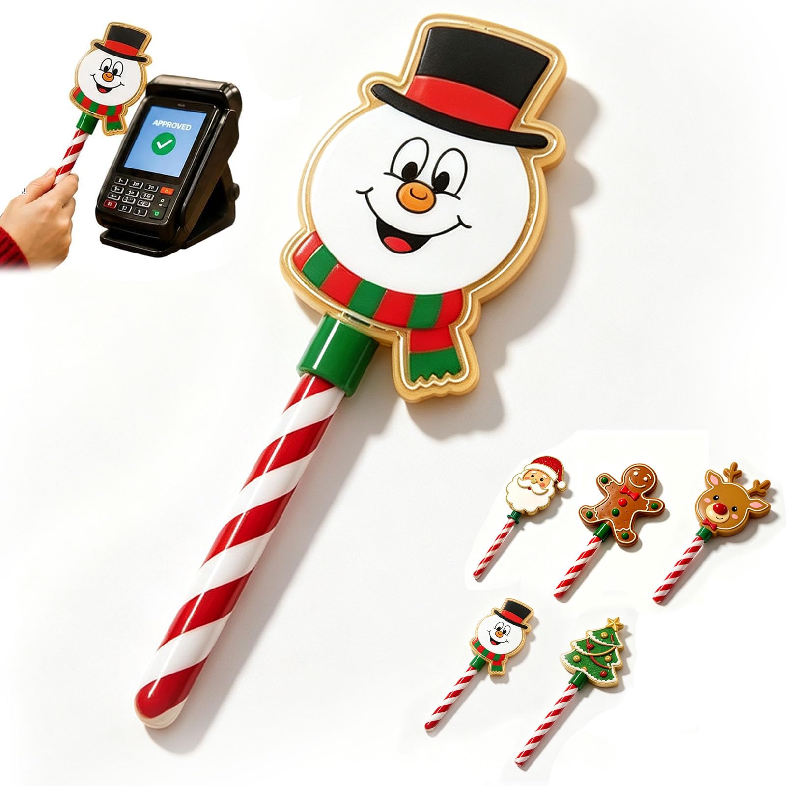 Christmas Tap Wand - Credit Card Wand Tap To Pay Wand (Snowman)