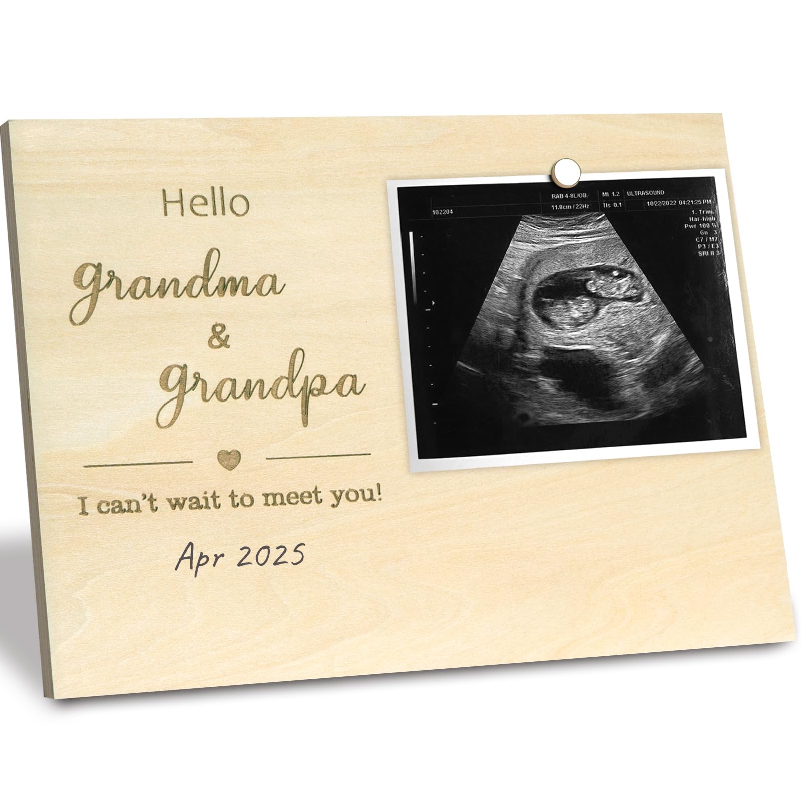 HAMUIERS Pregnancy Announcement for Grandparents, Ultrasound Picture Frames, Baby Sonogram Picture Frame, Grandparents Baby Announcement Ideas, First Time Grandparent Gifts