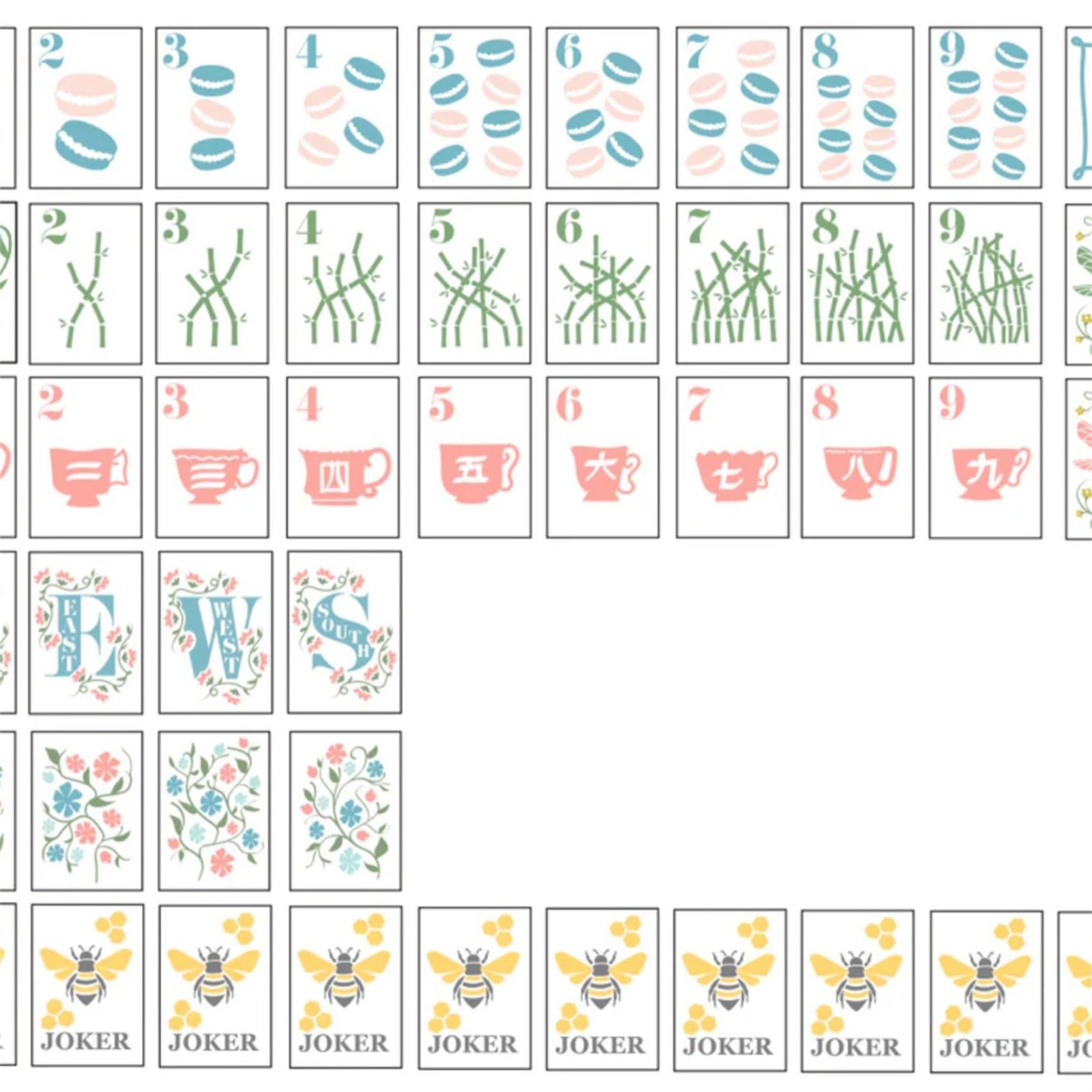 Genérico Juego de Mahjong, Juego de Azulejos de Mahjong de múltiples Temas con Bolsa de Transporte, Dados