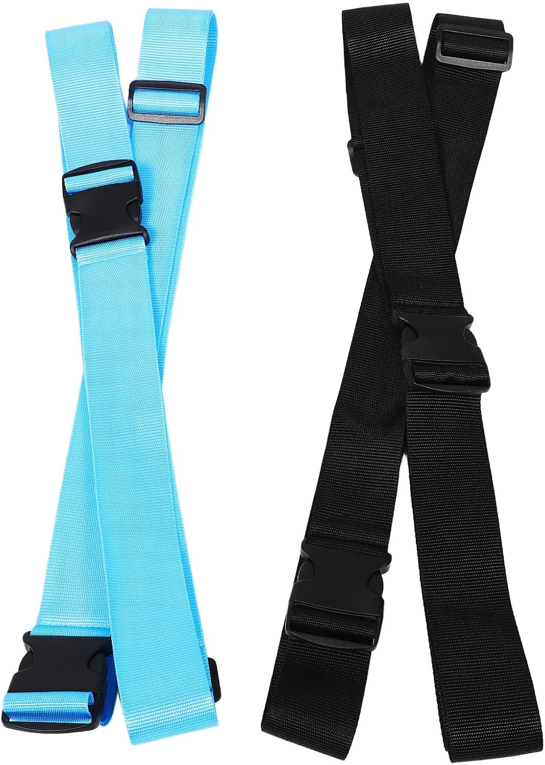 Lurrose 4pcs Adjustable Luggage Straps for Suitcases Made of Sturdy Pp Webbing and Pom Buckles, Versatile Use for Travel and Moving, Secure Your Bags with Reliable Travel Belt Straps
