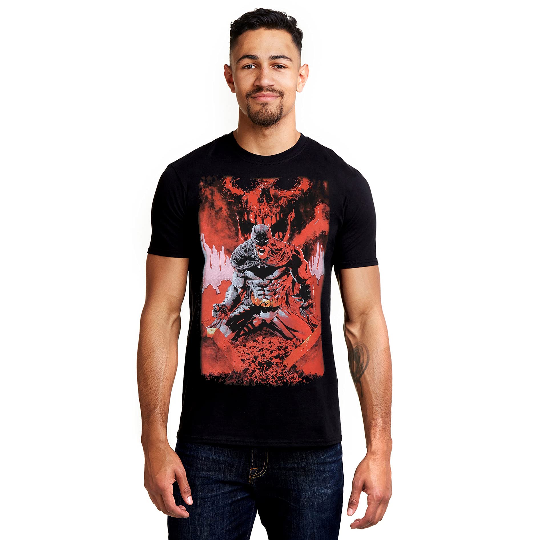 Batman Men's Black Grave T-Shirt in Size L, Sports Direct
