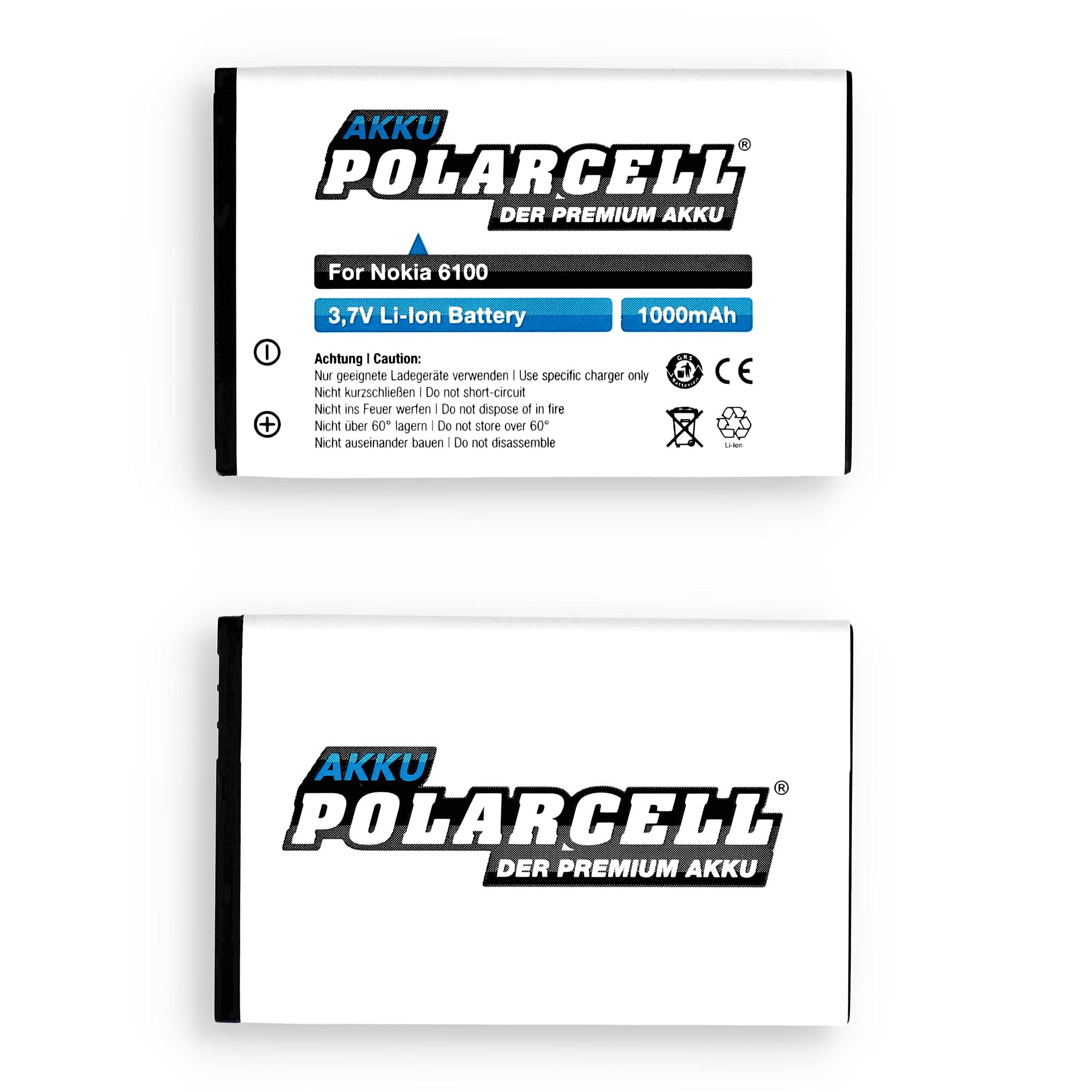 PolarCell BL-4C Accu 1000mAh – Voor Nokia 6300, 6100, 108, C2-05 En Meer – 24% Meer Capaciteit