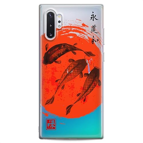 Miniatura 6 de Funda compatible con Samsung S25 S24 S23 FE S22 Plus S21 Ultra S20+ S10e Note 20 S9 Koi Fish Flexible Silicona River Clear Lake Japan Design Red