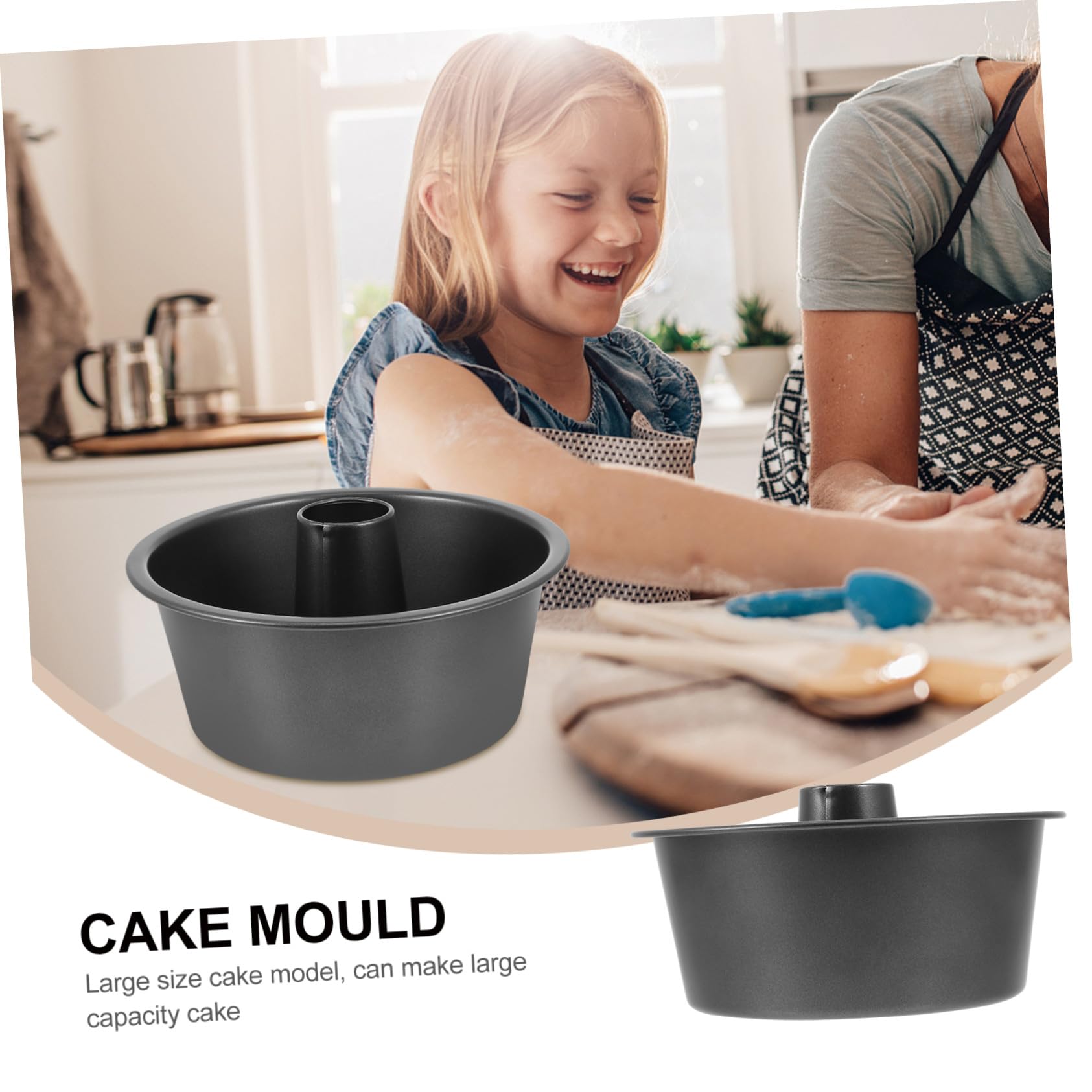 Moule Gâteau Rond Creux Acier Épais Antiadhésif Moule Pâtisserie Polyvalent pour Gelée Cupcake Pudding et Biscuit Démoulage Facile Usage Pratique