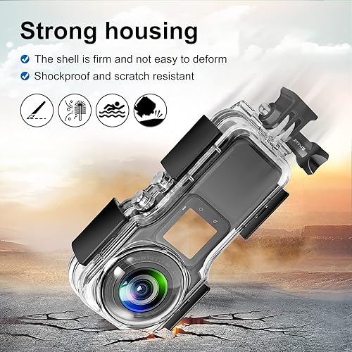 Miniatura 5 de Funda de buceo para Insta360 One RS edición 360, carcasa impermeable para fotografía subacuática, accesorios de carcasa de buceo 40M