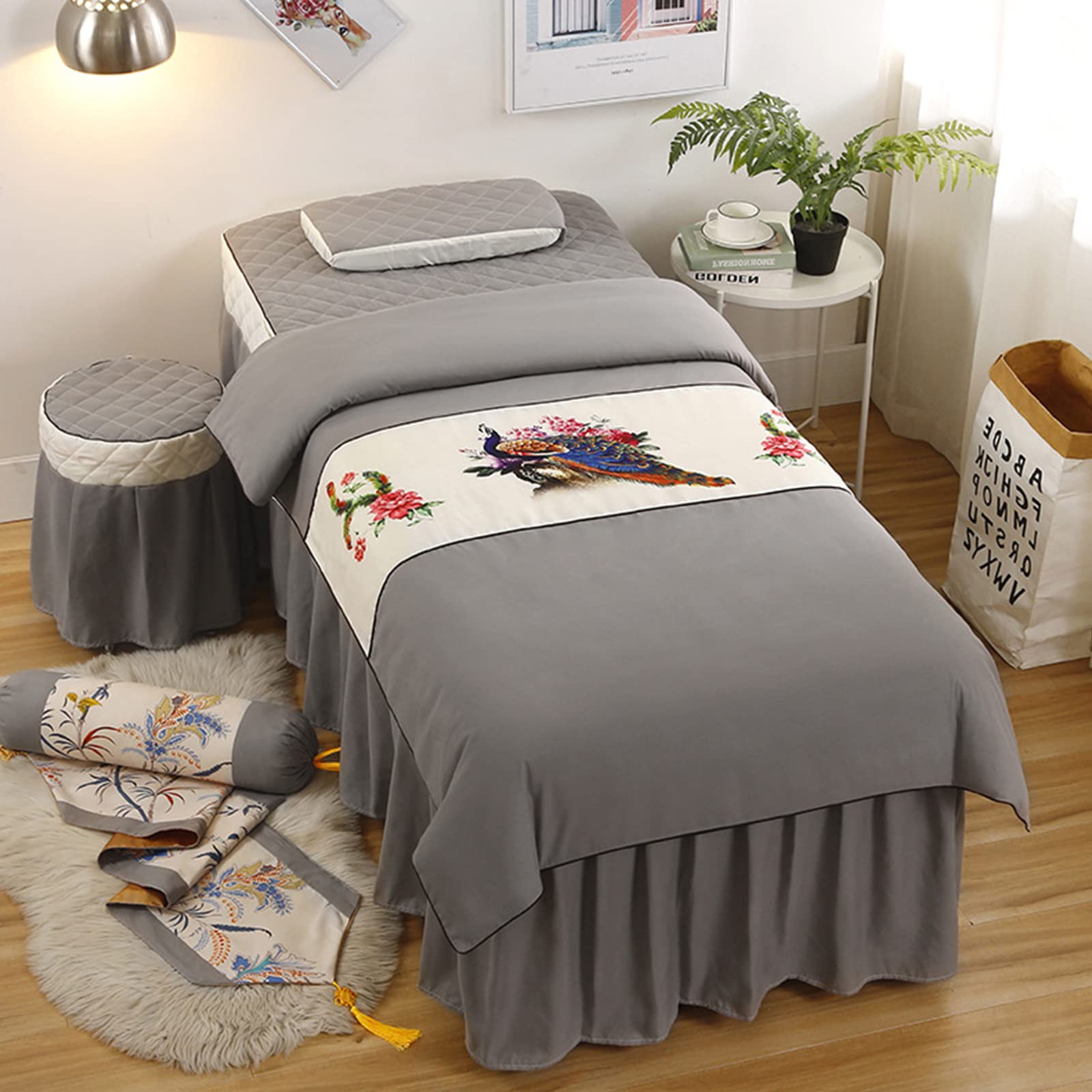 Couvre-lit de massage polyester drap lits cosmétiques housse table spa 190x80cm