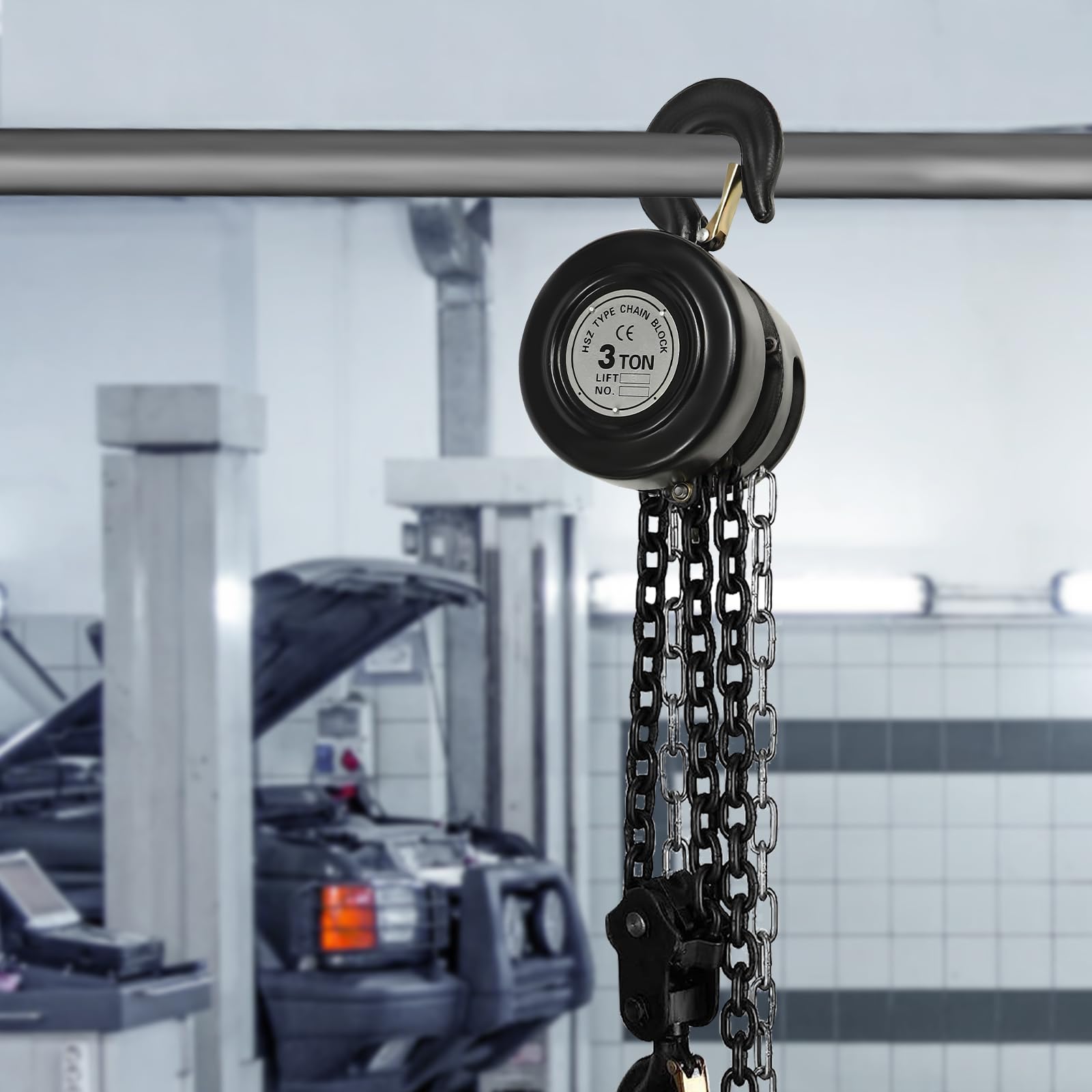 Kettenzug 3t Traglast 3m Kette handbetrieben für Forst und Werkstatt