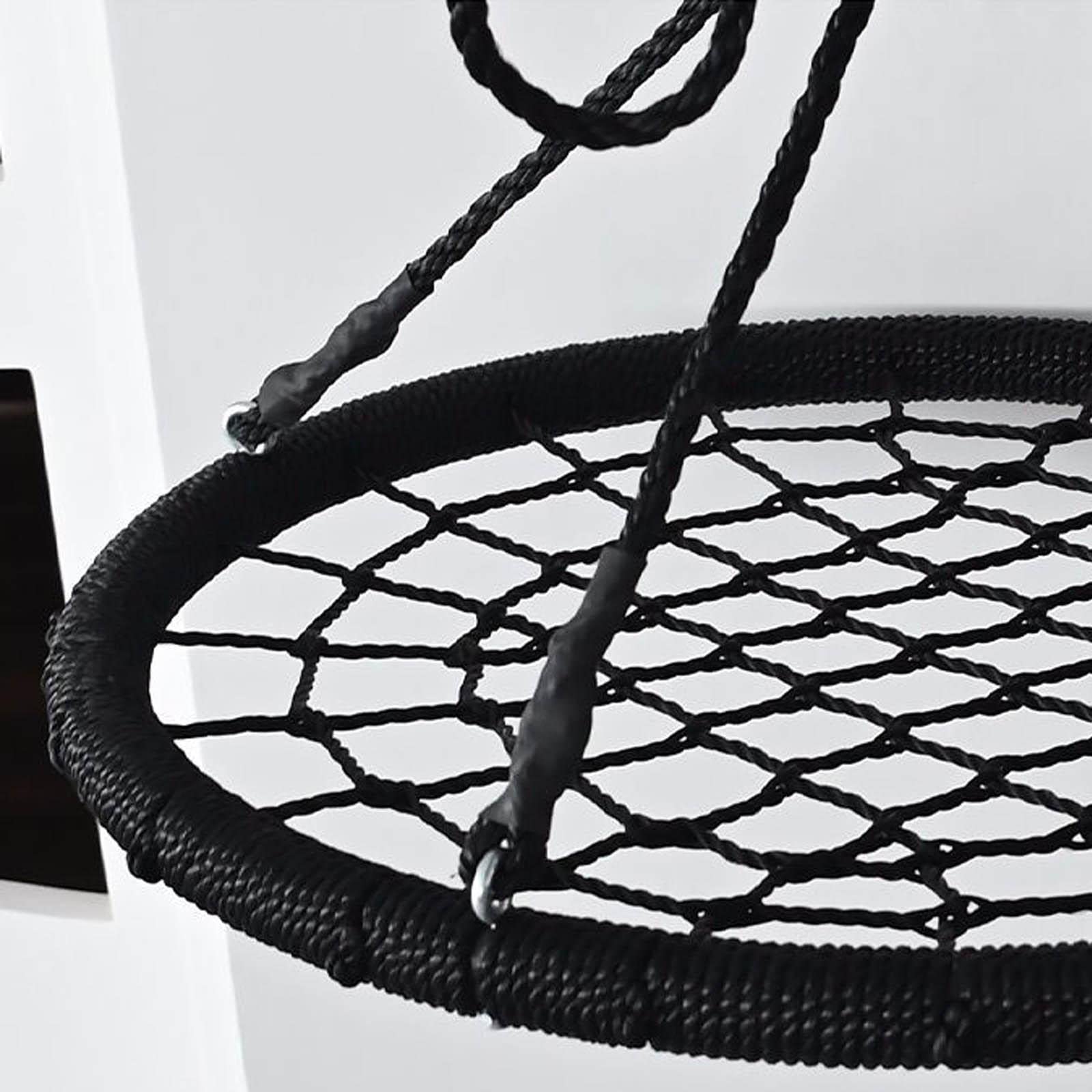 Tragbare Schaukel Aus Seil, 0 Kg, für Balkon, Garten, Schlafzimmer, Kindergeschenk, Schwarz