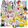 Laptop Stickers of Singer Billie Eilish, 53pcs Waterproof Vinyl Decals for Hydro Flask Guitar Notebook Luggage Travel Case Motorcycle Bumper Bike Pop Music Super Star Graffiti Sticker Patches for Fans