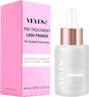 VEYES INC Lash Primer for Eyelash Extensions 30ml Professional Use Only Easy to Removes Proteins and Oils Increase Adhesive Bonding Power