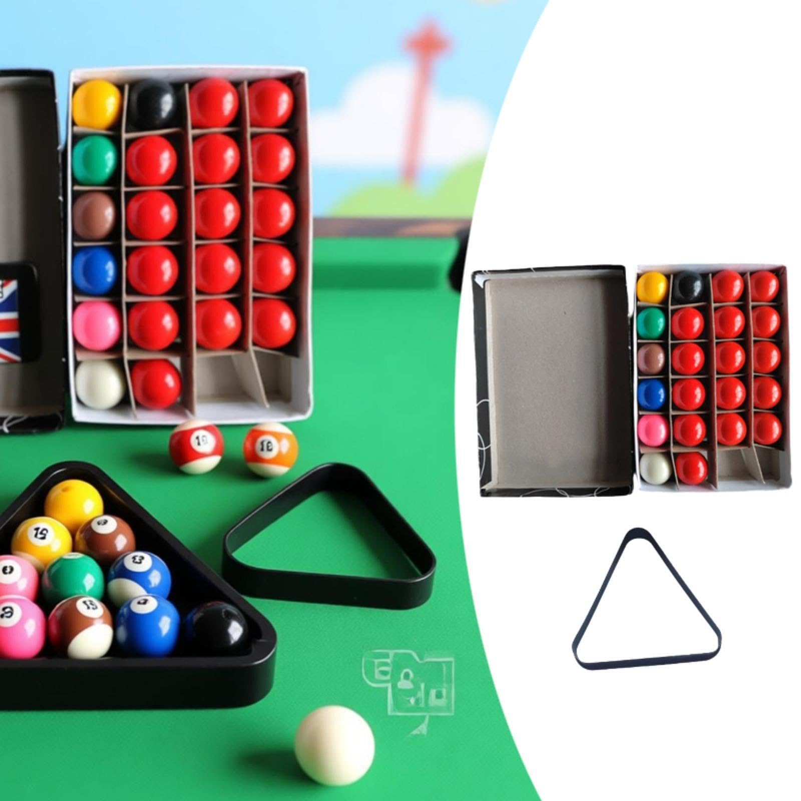 Perfk 22 Mini Boules de Billard avec Triangle 2,5 cm Ensemble Complet
