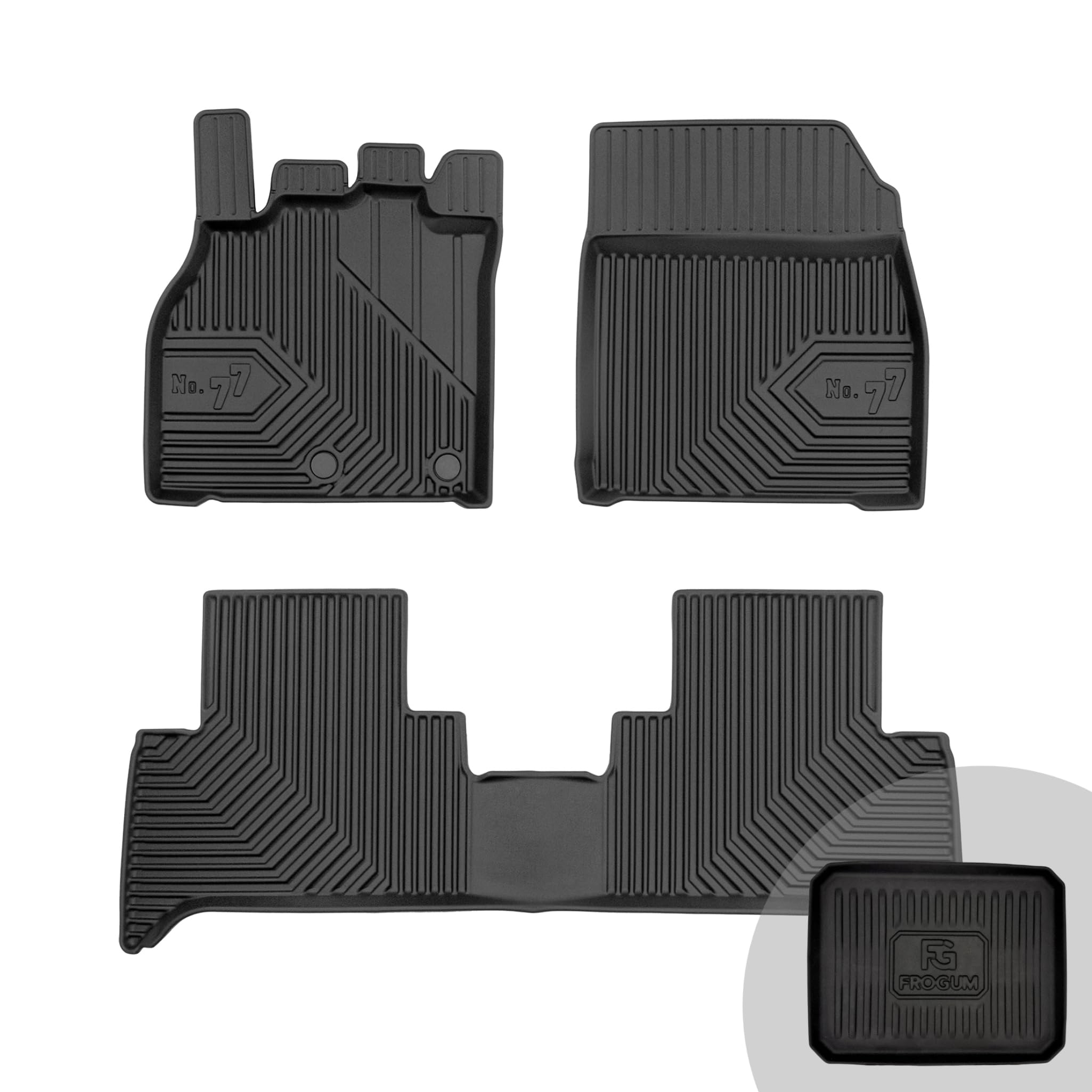FROGUM No.77 Alfombrillas para Coche Alfombras para Renault Grand Scenic II 2009-2016, para Renault Scenic III 2009-2016 | Borde Alto | para Todo el año | Tamaño
