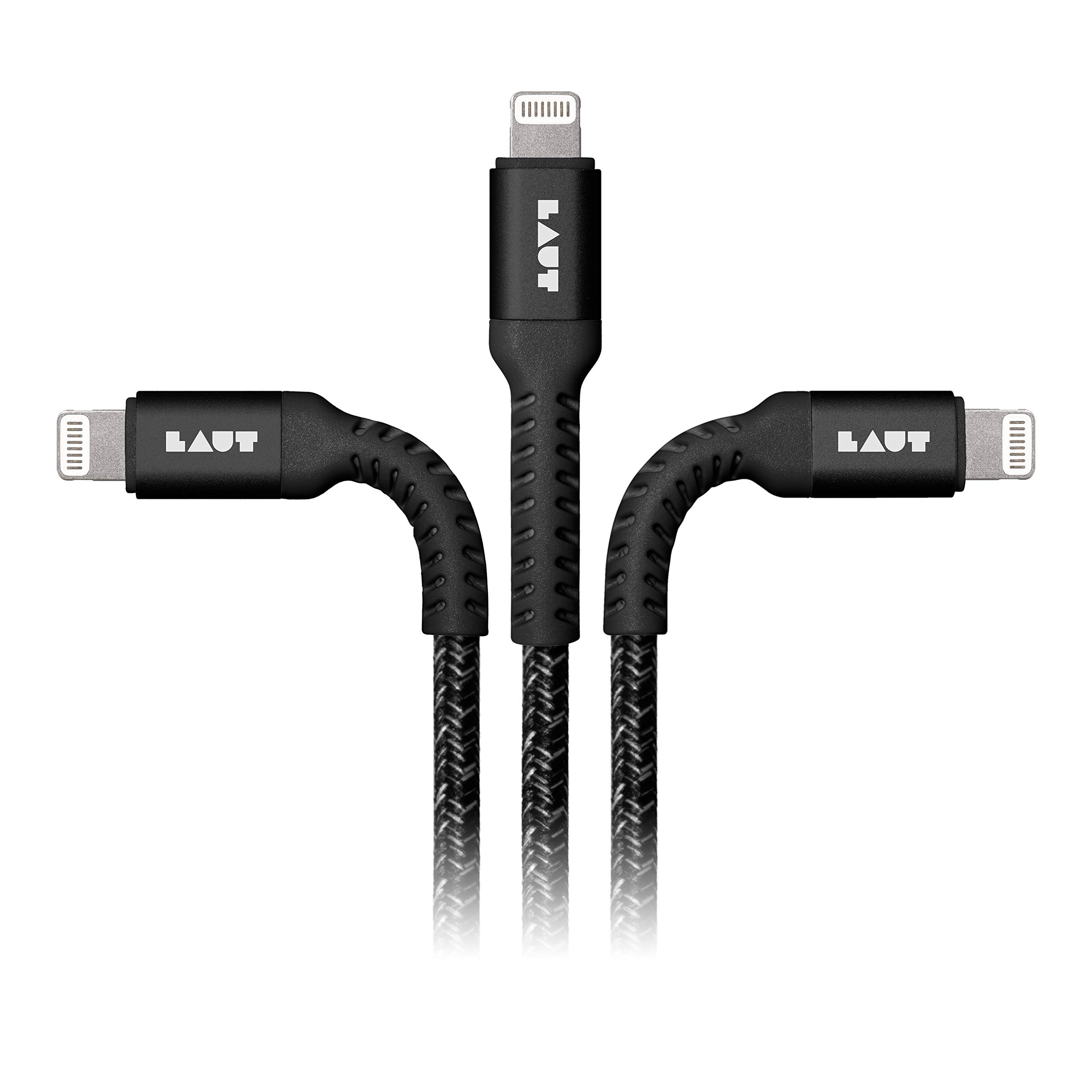 Laut cavo da USB C a Lightning da 12 m resistente guaina in nylon balistico certificata MFi test di piegatura 3.9 feet