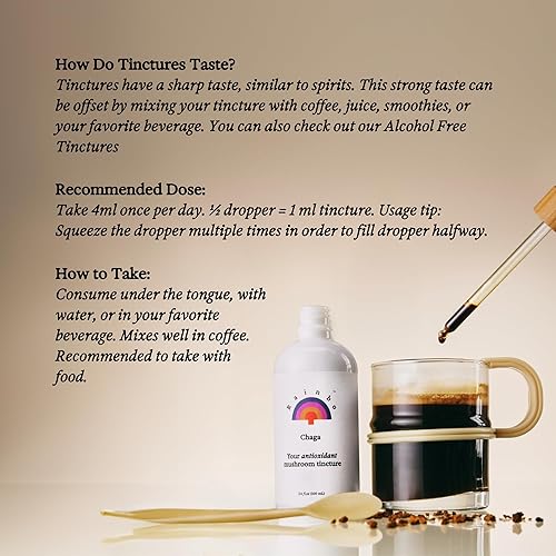 Miniatura 9 de Rainbo Paquete de salud cerebral, extracto de hongo de melena de león + tintura de hongo Reishi, tinturas diarias de hongos de extracto dual para un