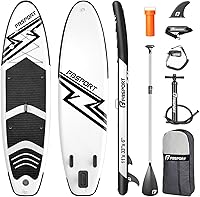 Vista 17 de FBSPORT 11' Premium Stand Up Paddle Board, Yoga Board with SUP Accessories & Carry Bag Wide Stance, Surf Control, Non-Slip Deck, Leash, Paddle and
