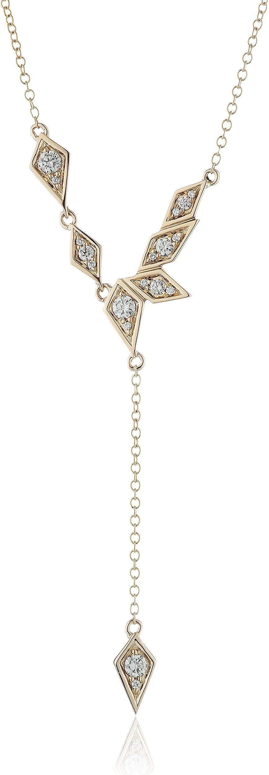 Ron Hami Pave Y-Shaped Necklace (3/8 cttw, G-H Color, SI1 Clarity)