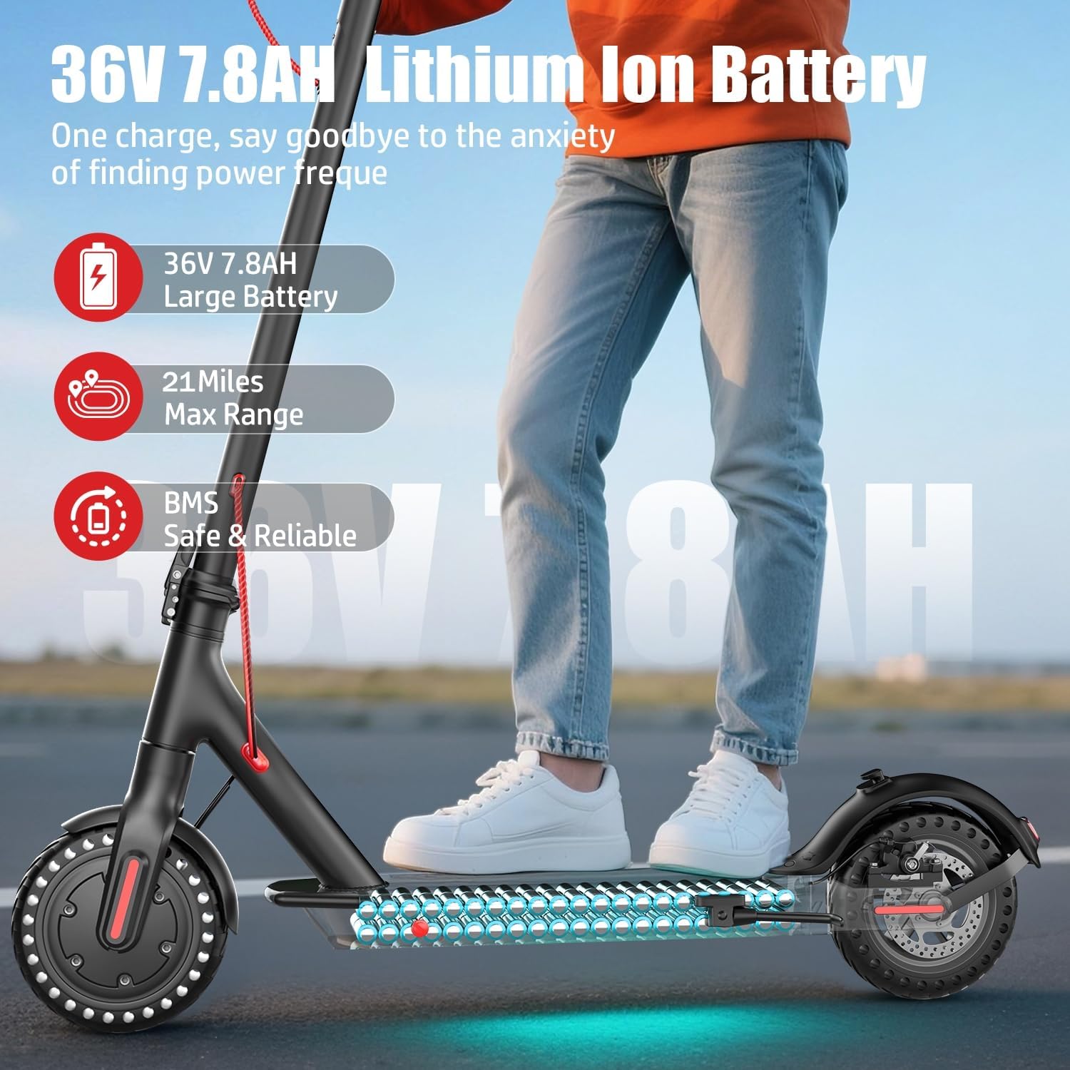 ASKGO S5 Electric Scooter with battery specifications