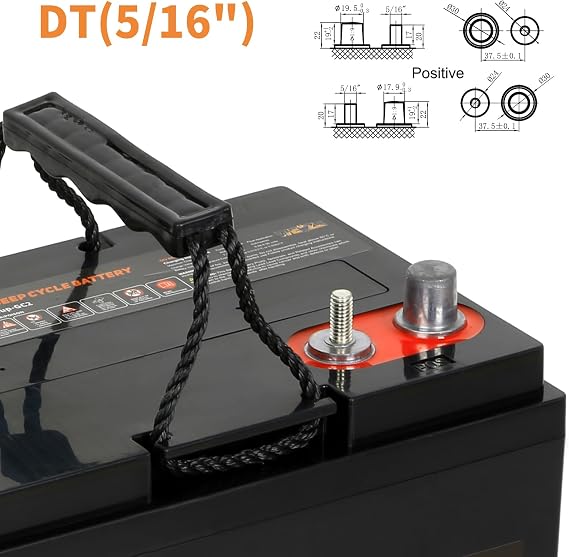 Weize GC2 6V Golf Cart Battery, 240ah Deep Cycle AGM Battery for Golf Cart, Scissor Lift, Scrubber Sweeper
