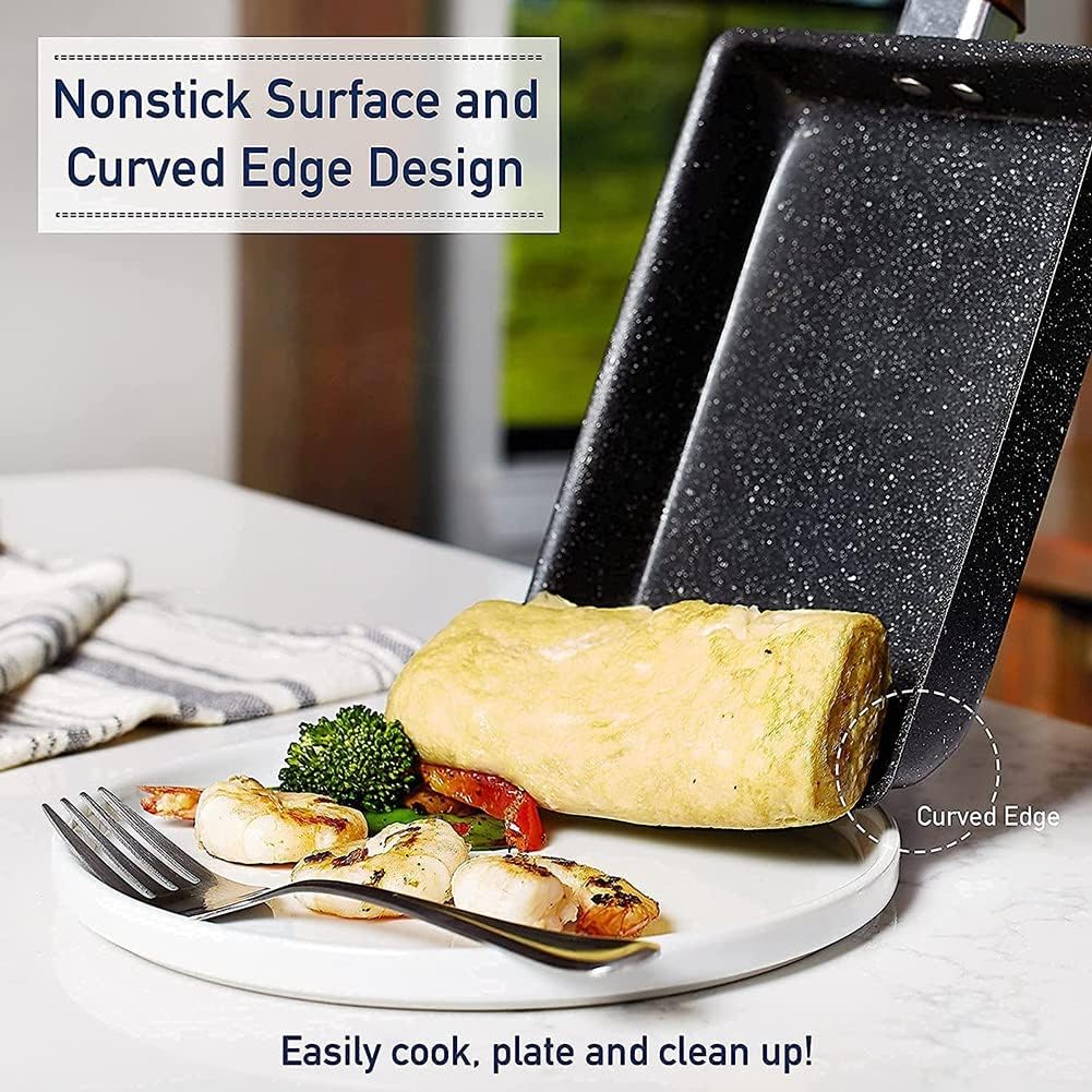 Tamagoyaki Pan Japanese Omelette Pan, Non-Stick Pan Coating Square Egg Pan Frying Pan to Make Omelets or Crepes Frying pan