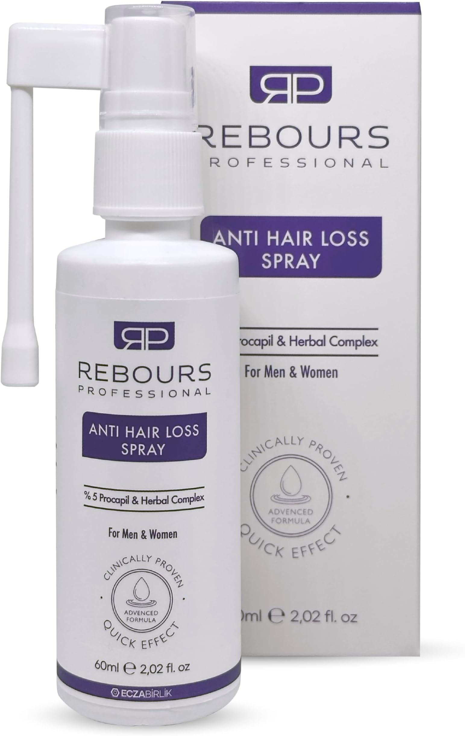 Hair Regrowth Treatment with 5% Procapil – Anti Hair Loss & Hair Growth Spray for Stronger, Fuller Hair – Residue-Free Formula – Suitable for All Hair Types (Pack of 1)