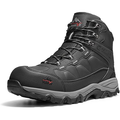 NORTIV 8 Waterproof Steel Toe Boots for Men Slip Resistant Safety Industrial Boots Paladin-Steel
