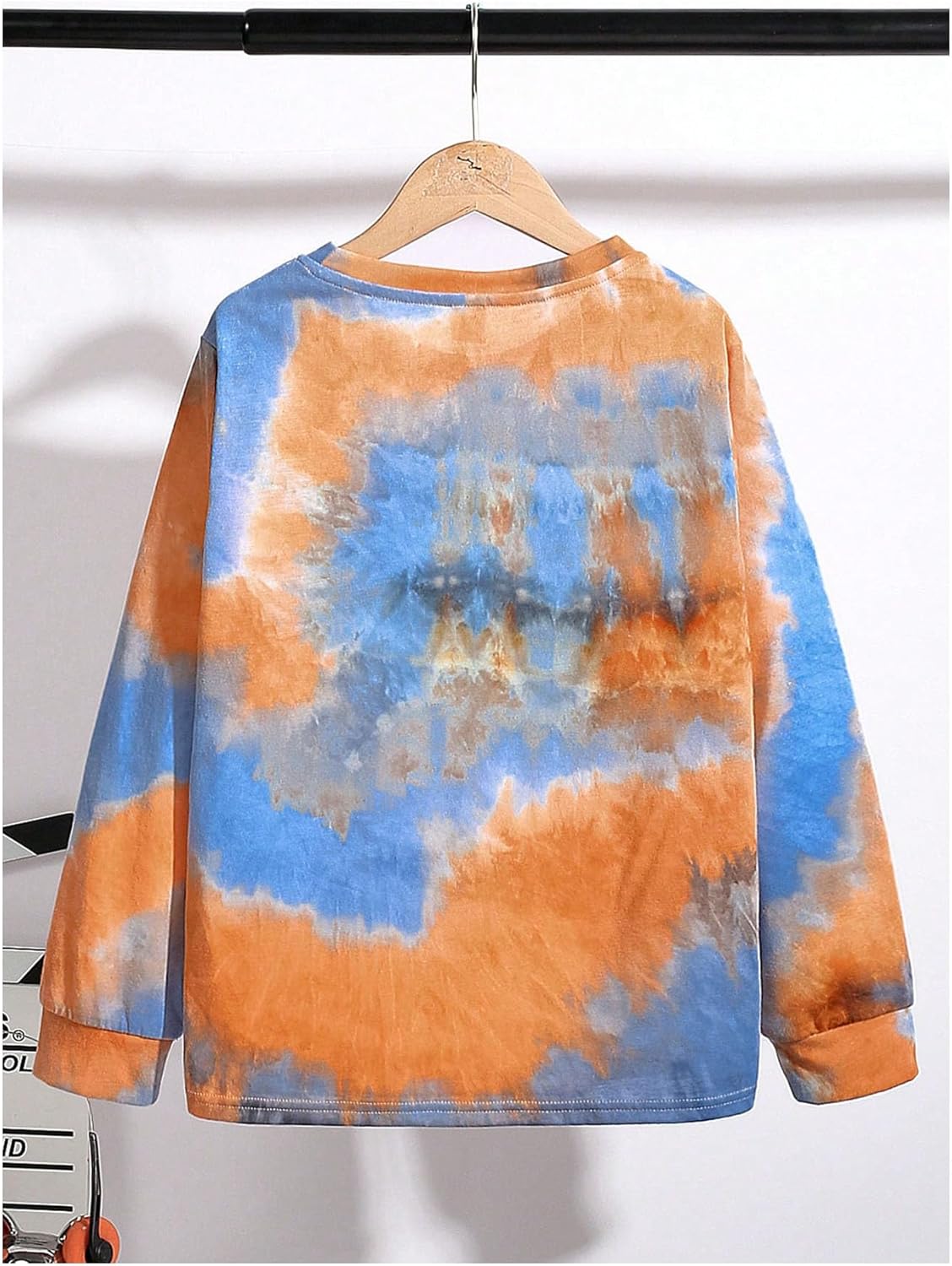 Boy's Tie Dye T Shirts Crew Neck Long Sleeve Tee Tops Casual Fall Tshirt - Image 2