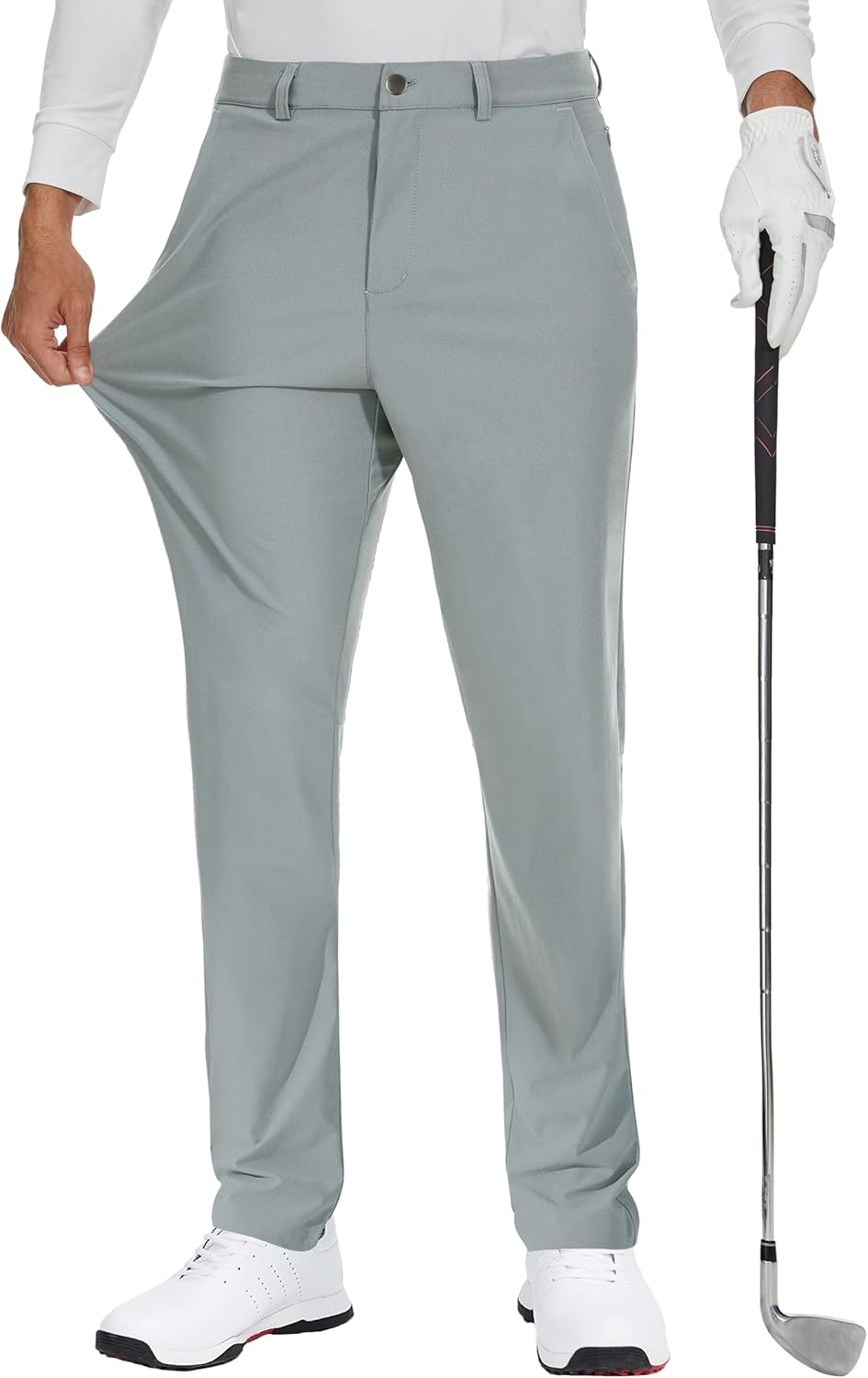 JWM Men's Golf Dress Pant Stretch - 30"/32"/34" Work Business Casual Comfy Trousers Slacks Quick Dry Lightweight 5 Pockets