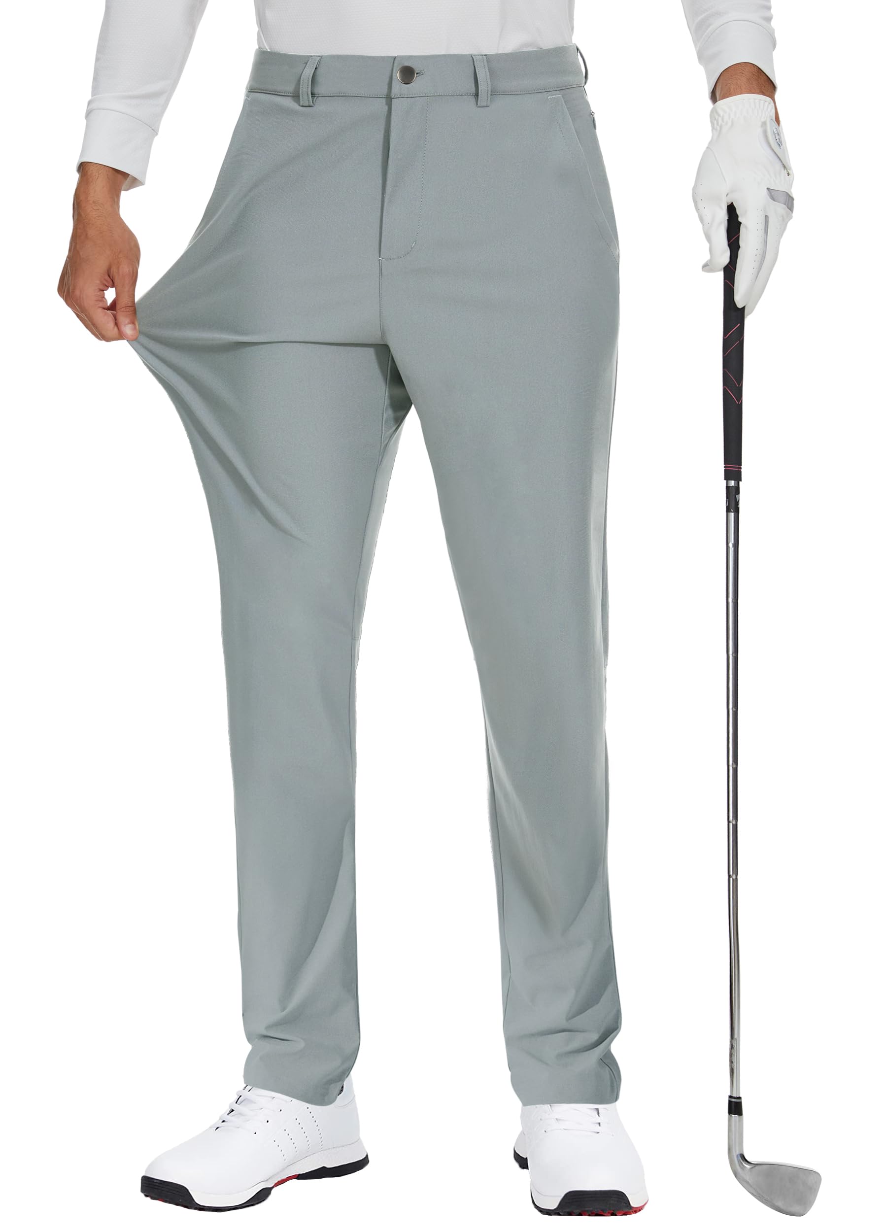 JWM Men's 30"/32"/34" Stretch Golf Dress Business Comfy Pants with 5 Pockets Global Recycled Standard Global Recycled Standard Global Recycled Standard