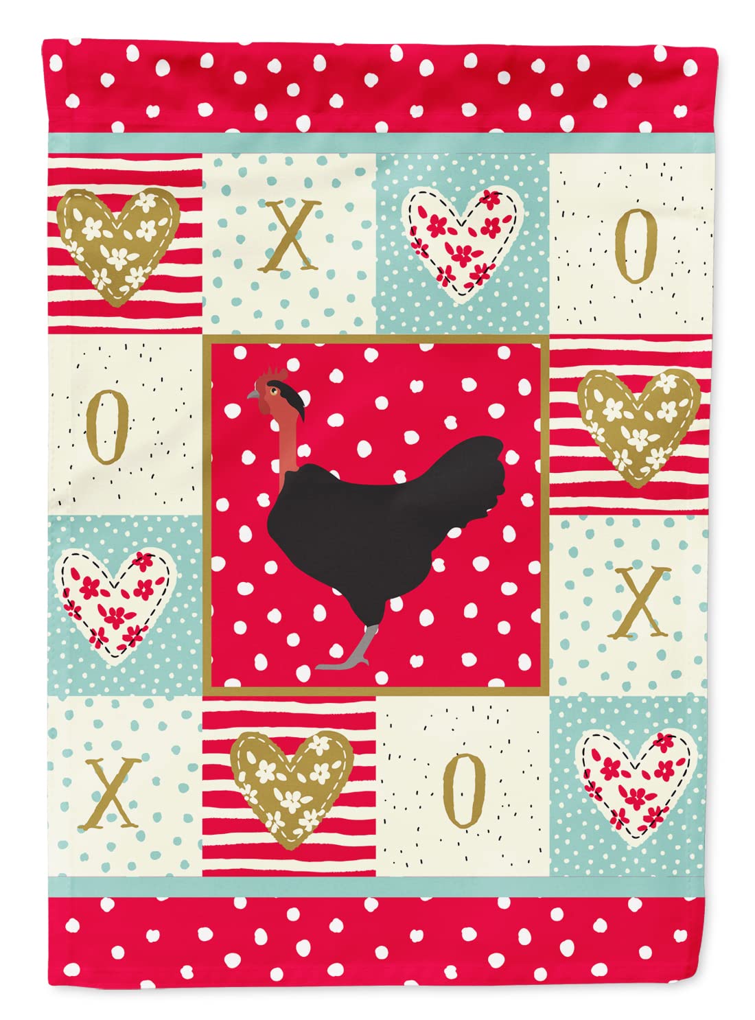 Poule Cou Nu Love drapeau de jardin multicolore pour décorer vos fleurs