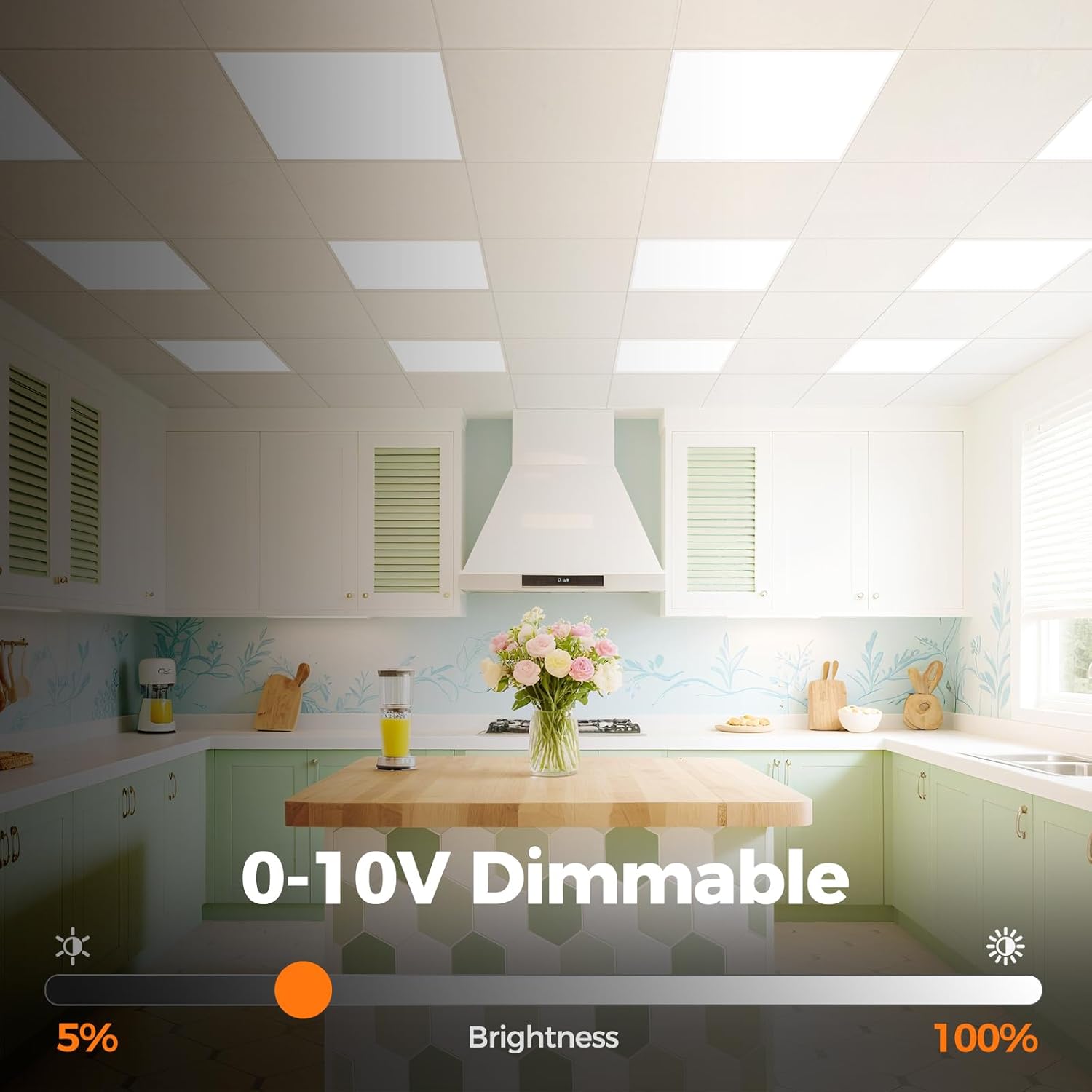 24 Pack 2x2 Led Flat Panel Light, Drop Ceiling Light 0-10V Dimmable, 30/40/50W Selectable, 3000K/4000K/5000K/6000K Switchable, Back-lit, for Office, Shop, 120-277V, ETL Listed