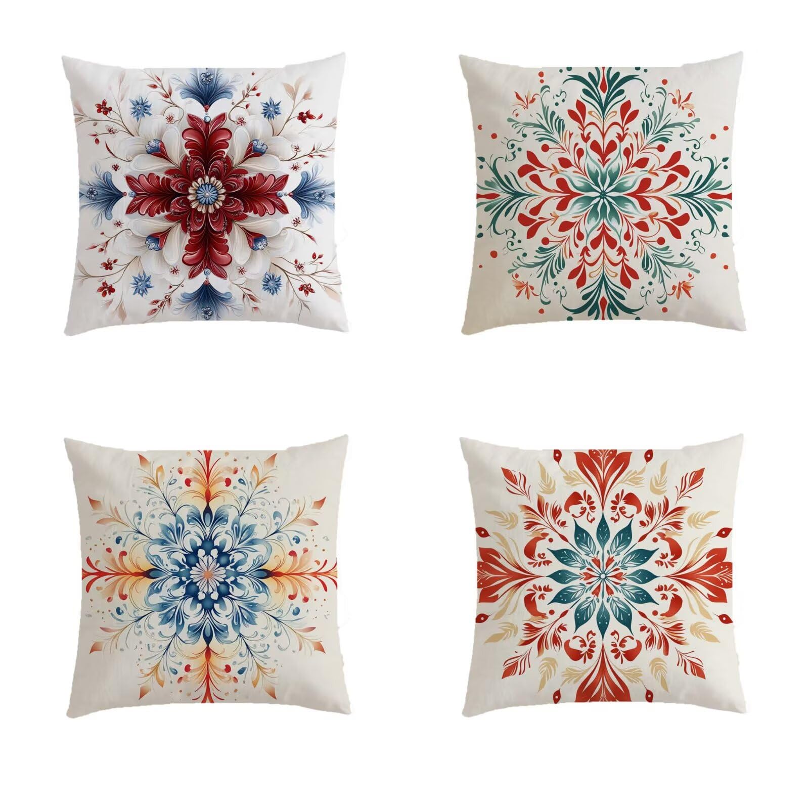 Housse de coussin 80x80cm bleu marine lot de 4 pour jardin et salon