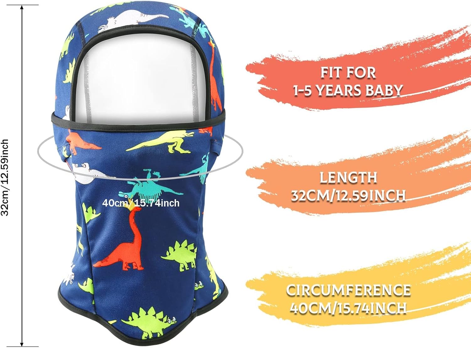 BAVST Toddler Boys Winter Balaclava Hat Windproof Kids Warm Ski Full Face Cover Baby Girls Cold Weather Snow Hat