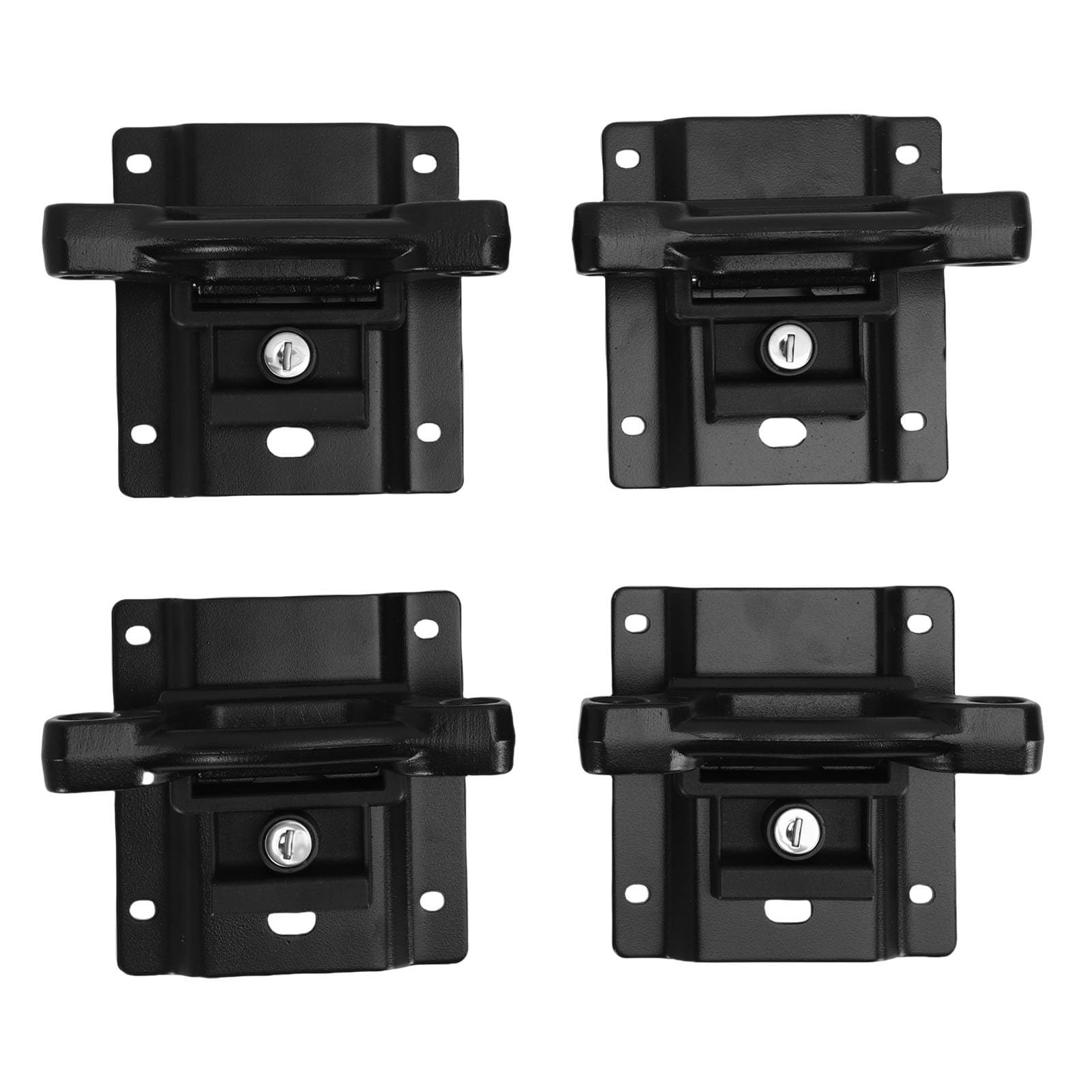 Walfront Anclajes de Amarre para Caja de Camión, Paquete de 4 Anillos de Anclaje de Metal con Acabado Protector, Amarres de Caja de Repuesto para Camiones 2015 a 2025, Seguridad de Carga para