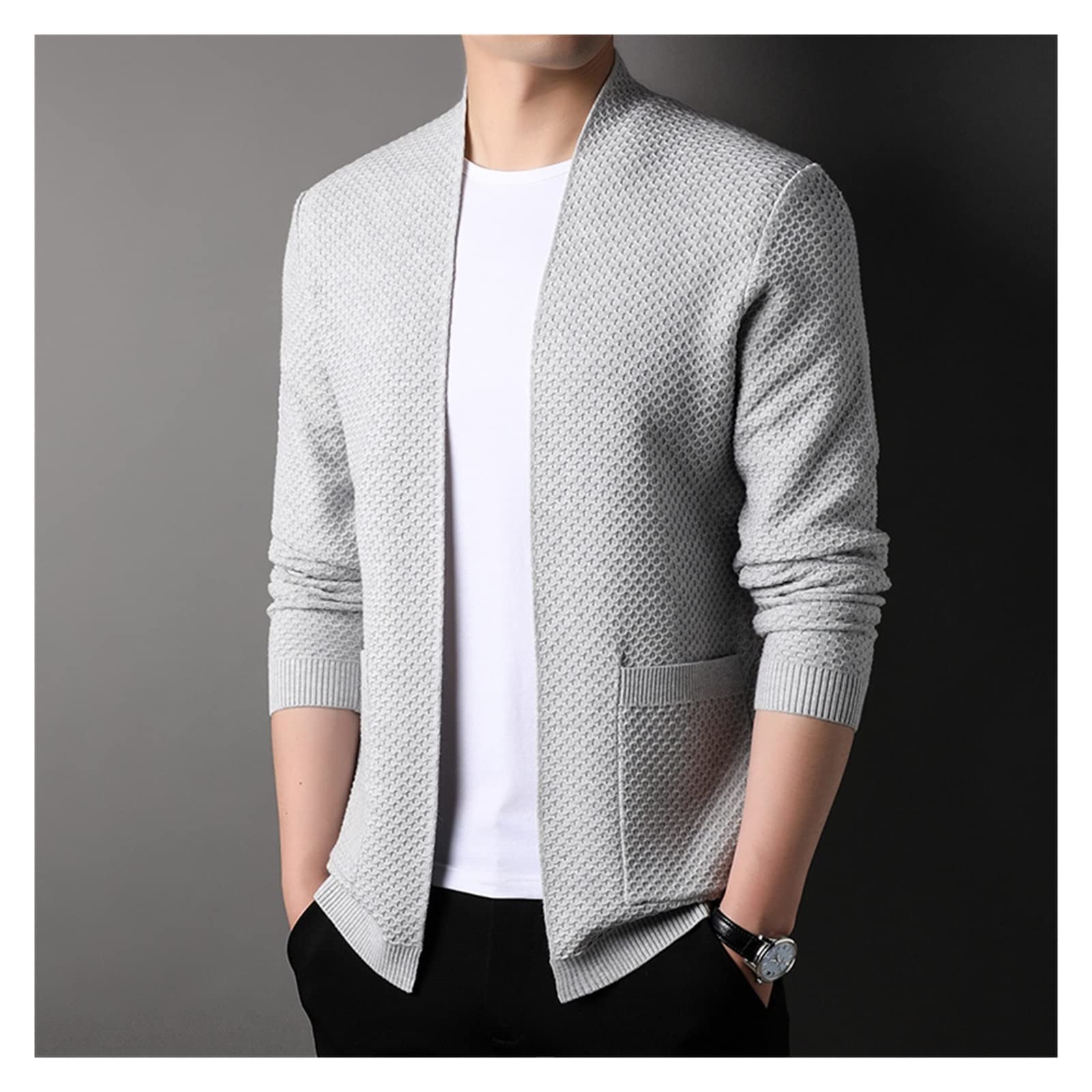 Cardigan en tricot graphique pour homme veste et manteau décontracté