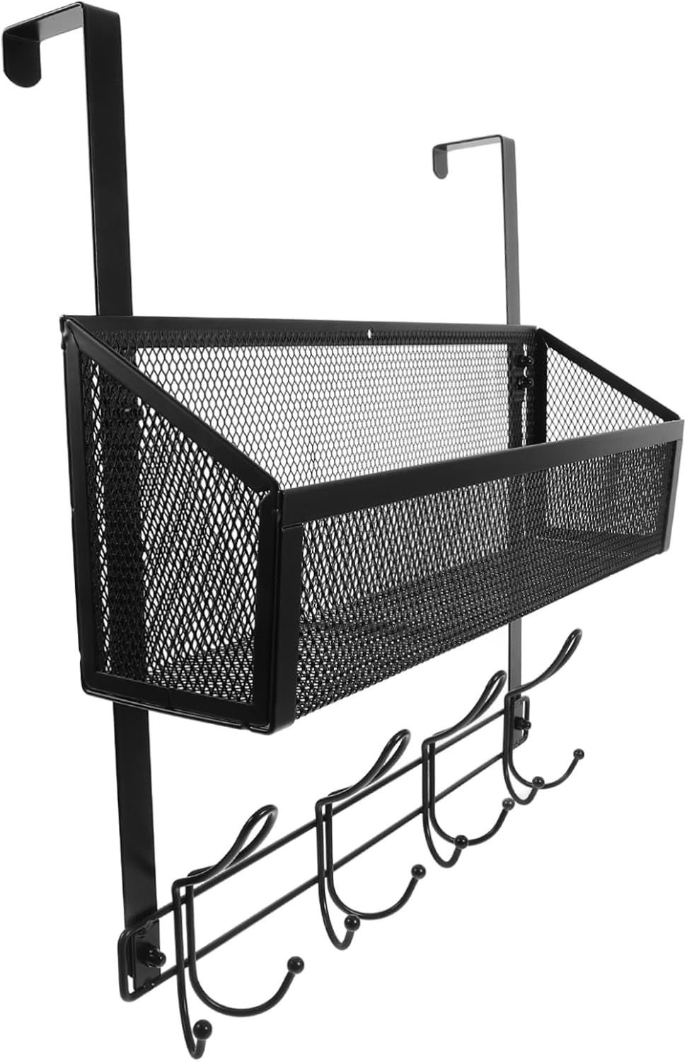 Mikinona Door Hanging Basket Space-saving Organizer for Front Door Bathroom Kitchen Bedroom No-drill Installation Construction
