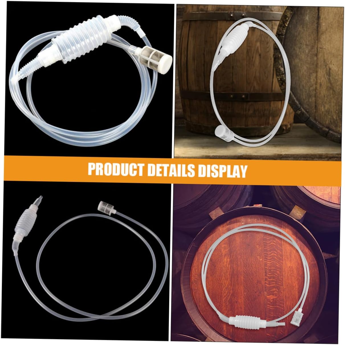 4pcs Reusable Siphon Tube for Wine Making Fast Flowing Filtering Hose for Home Brewing Easy to Handle and Store for Bottling Liquor and Beverages