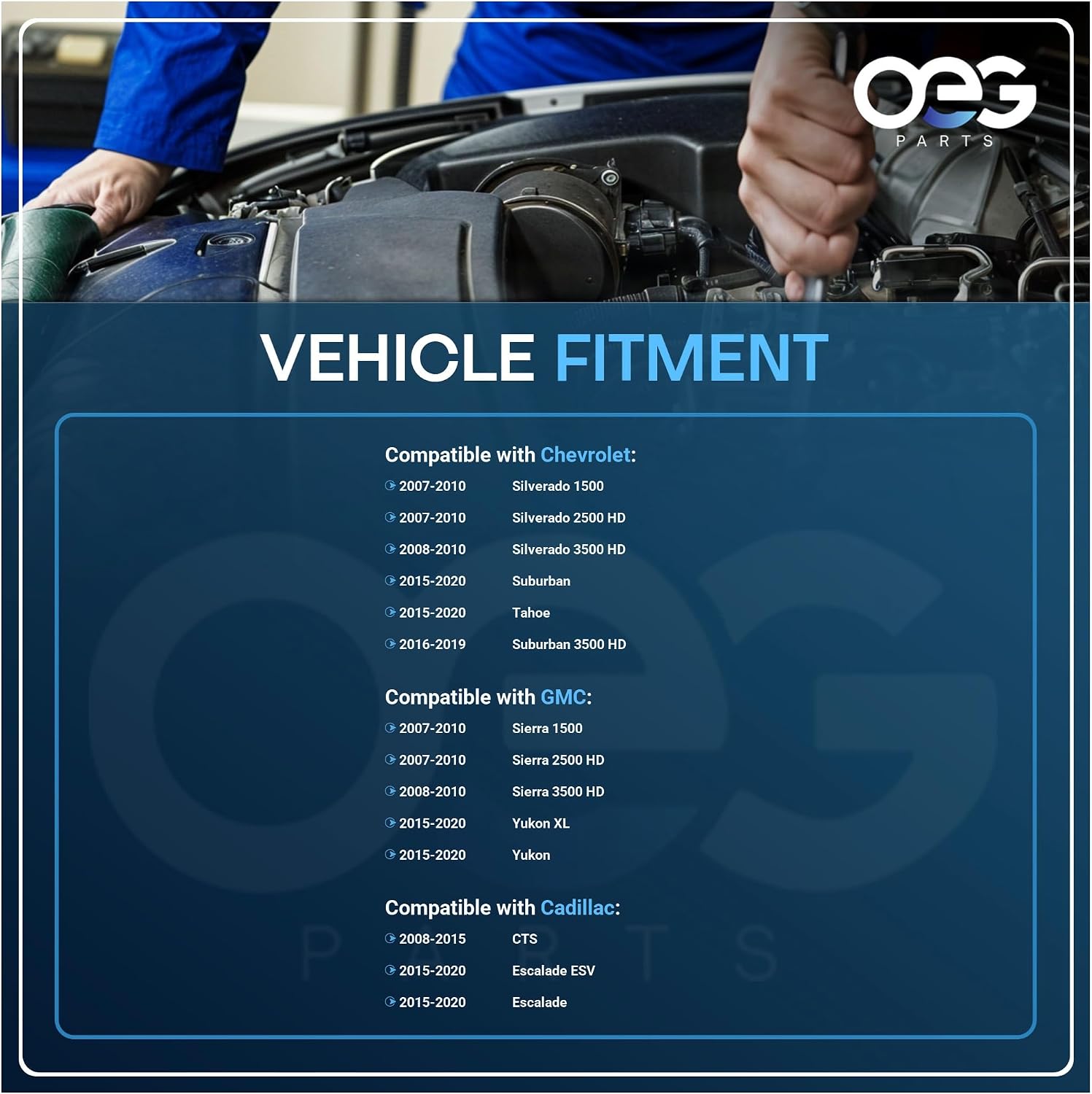 OEG Parts New Front Wiper Motor Compatible with Cadillac CTS 2008-2015, Compatible with Chevy Silverado 2008-2010, GMC Sierra Replaces GM 20837131, 25801063, 25801064, 25877338