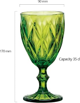 ARTLAND Highgate Goblets Multicoloured - Set of 4 - 350ml Capacity Per Glass