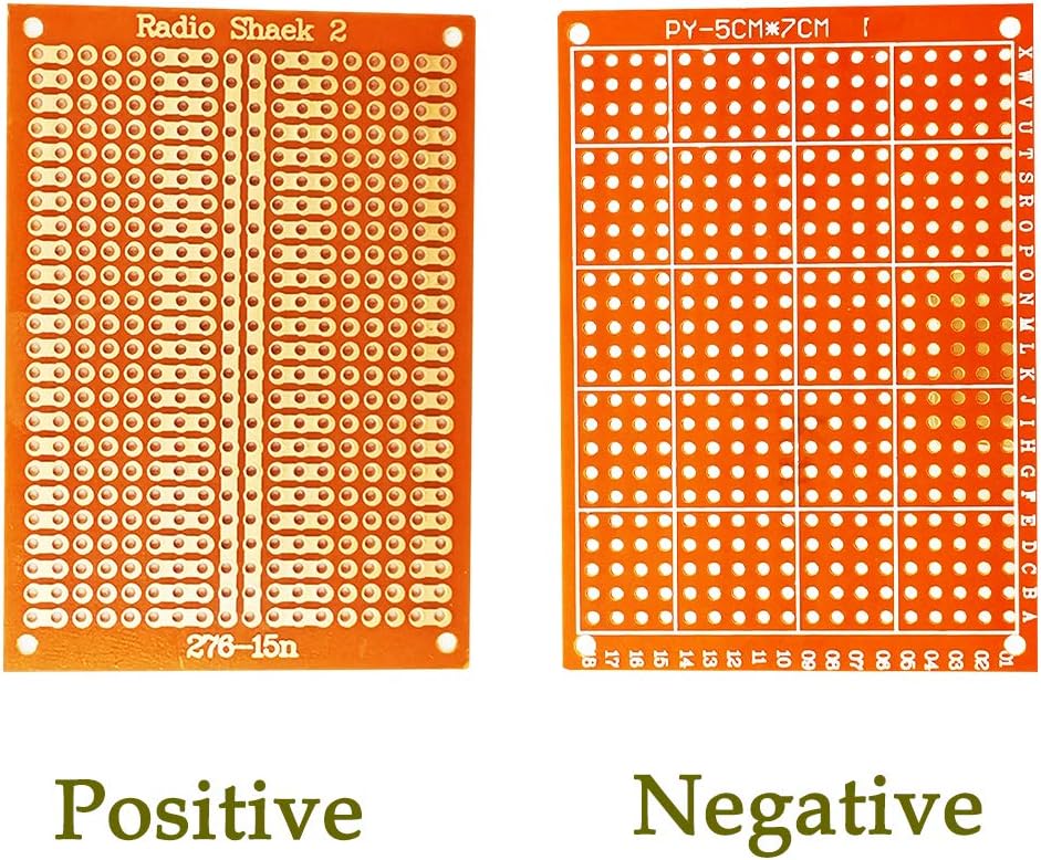 15Pcs PCB Protoboards,YUNGUI 5X7cm 1-2-3 Perf Board Circuit Board Strip for Electronic Project and Electronic Experiment