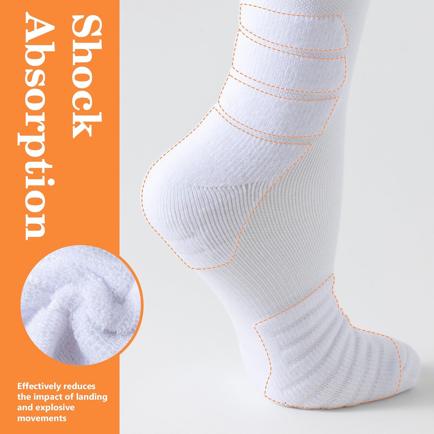 Over-the-Calf Compression socks, Football Baseball Soccer Socks for Men/Women/Youth, With Cushioned&Moisture Wicking