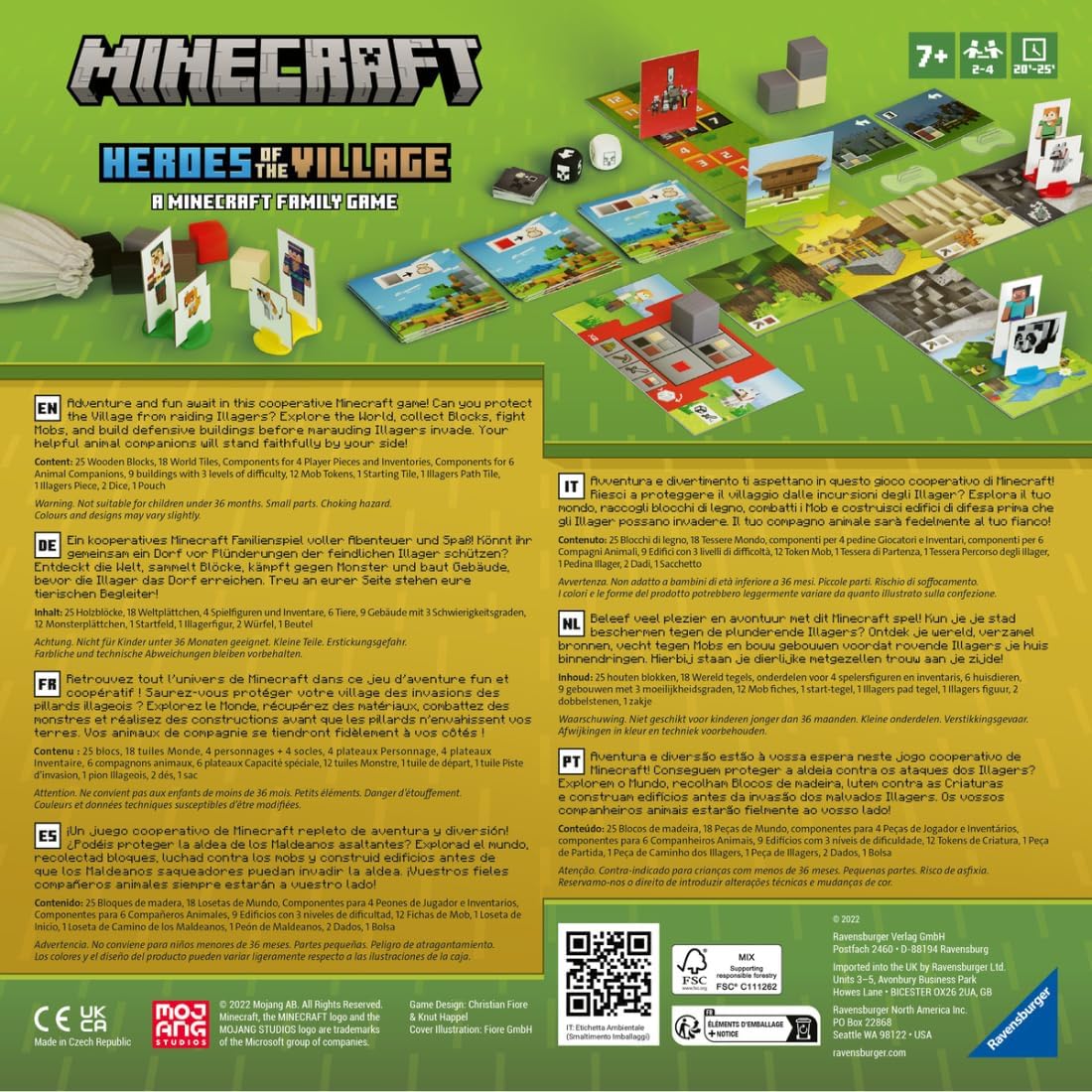 Ravensburger Minecraft Heroes of The Village | Cooperative Board Game | Exciting & Unpredictable | Perfect for Families and Minecraft Enthusiasts | Suitable for Kids & Adults