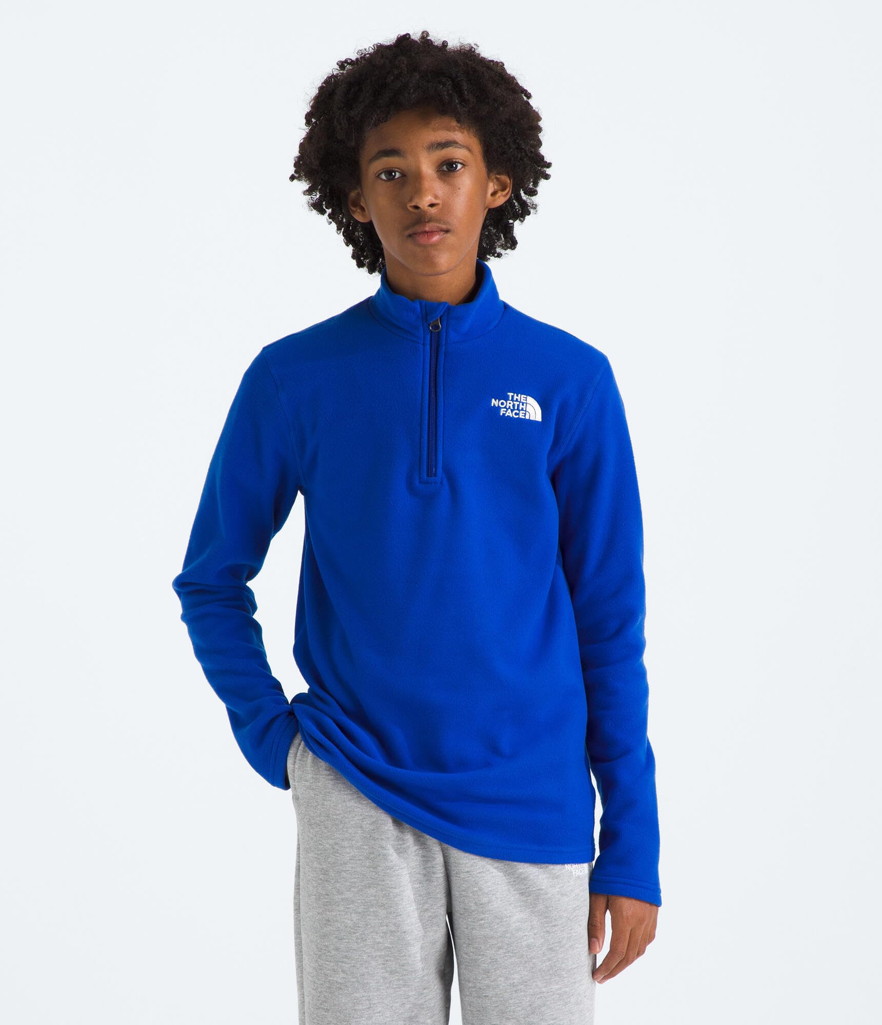The North Face Teen Glacier 1/4 Zip Pullover Felpa con Cappuccio Unisex - Bambini e Ragazzi